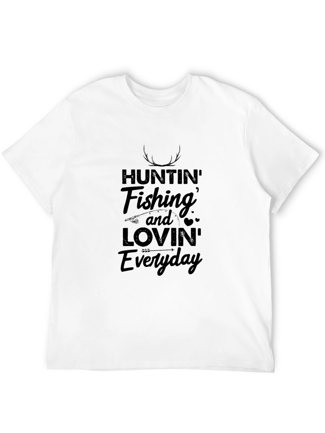 Huntin Fishin and Lovin Everyday Black T-Shirt