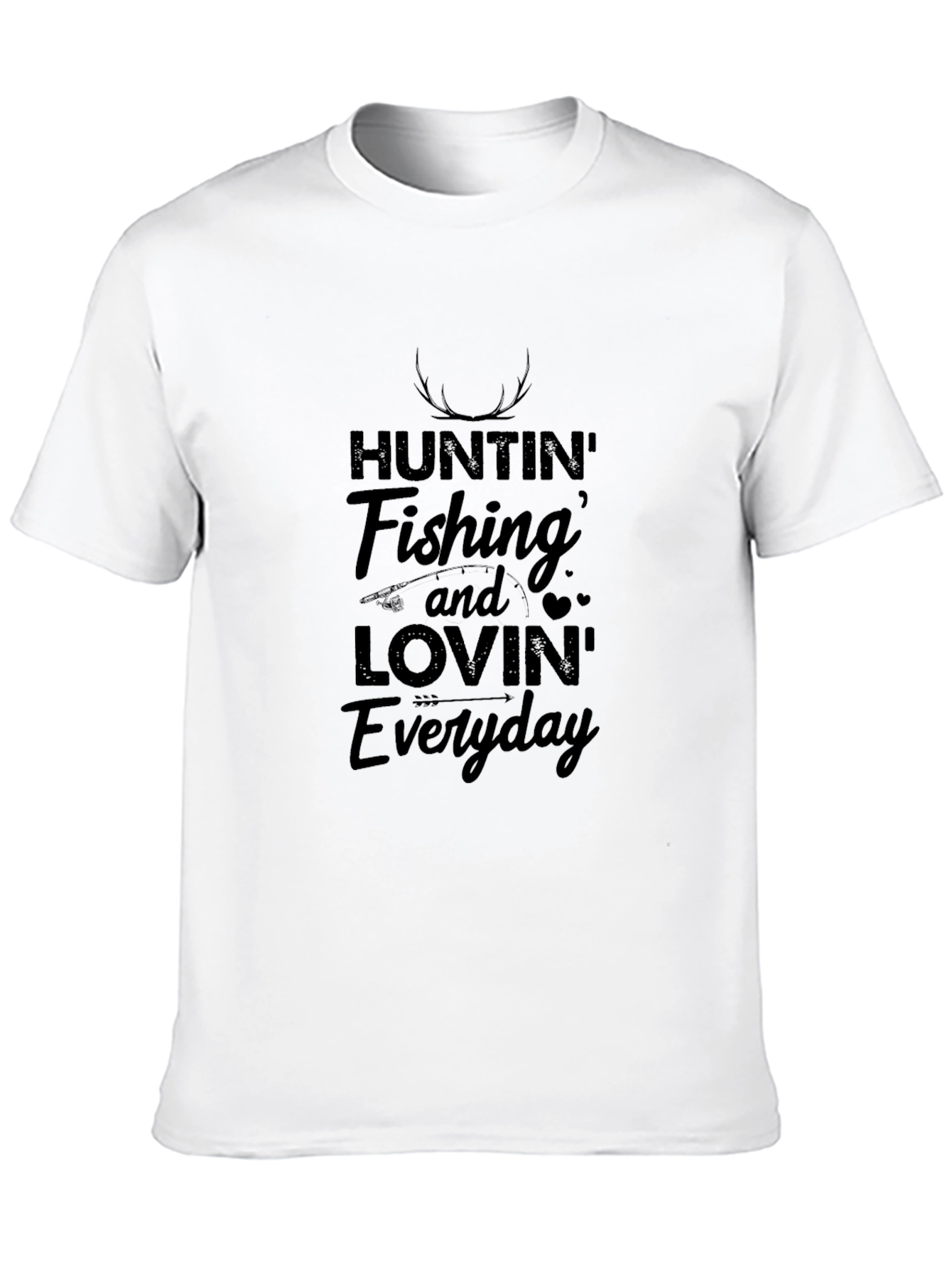 Huntin Fishin and Lovin Everyday Black T-Shirt