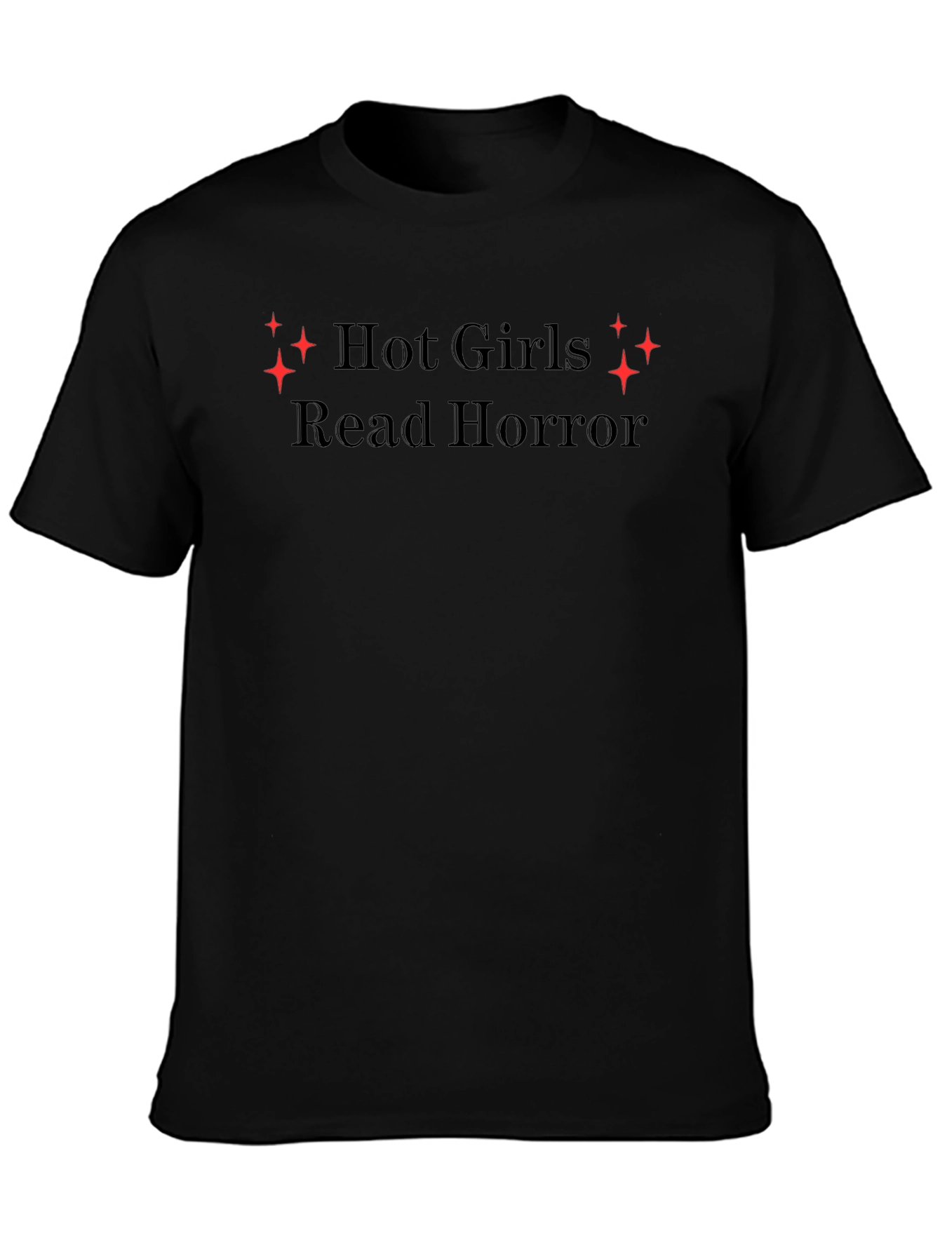Hot Girls Read Horror Black Tee