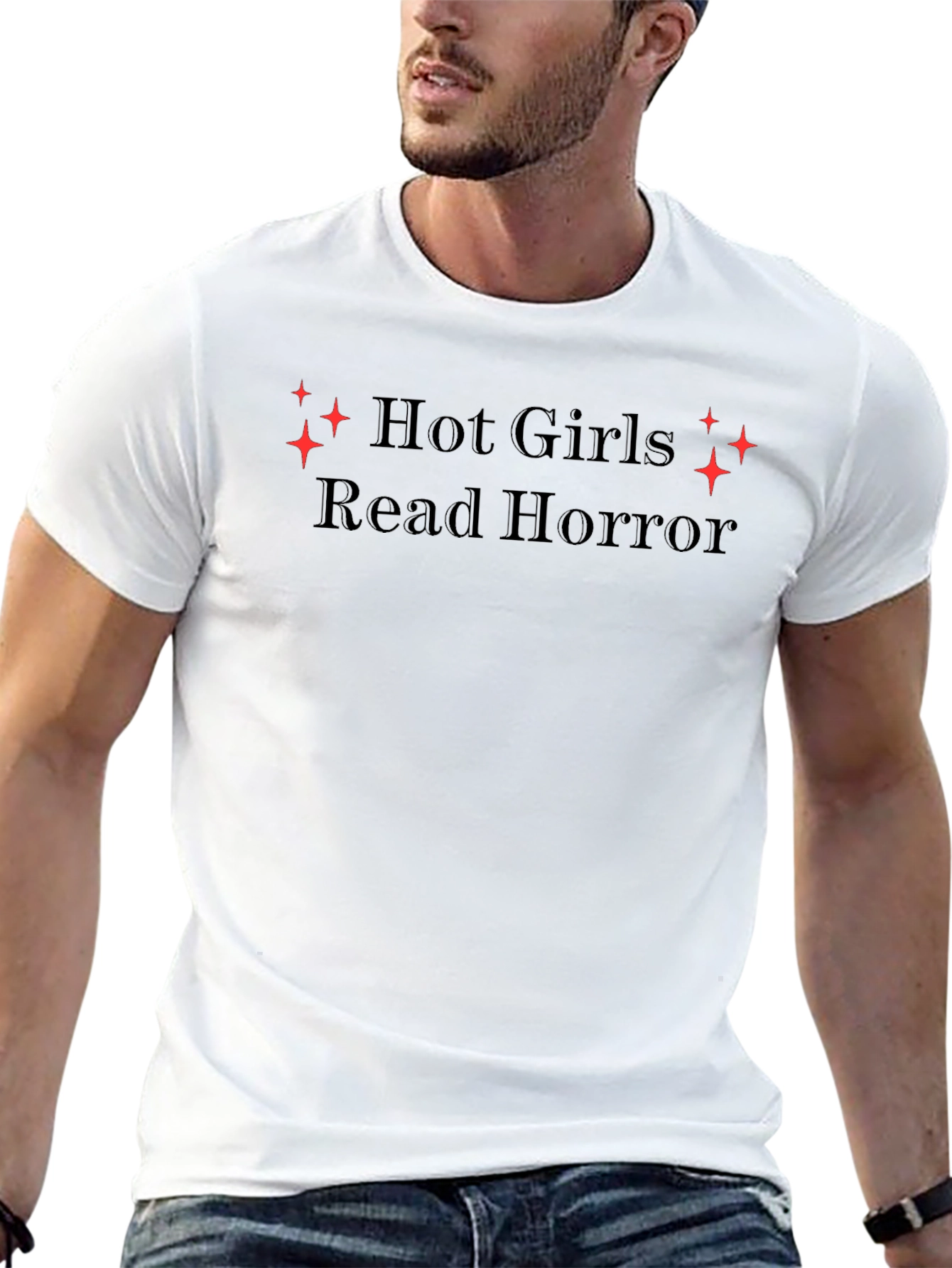 Hot Girls Read Horror Black Tee