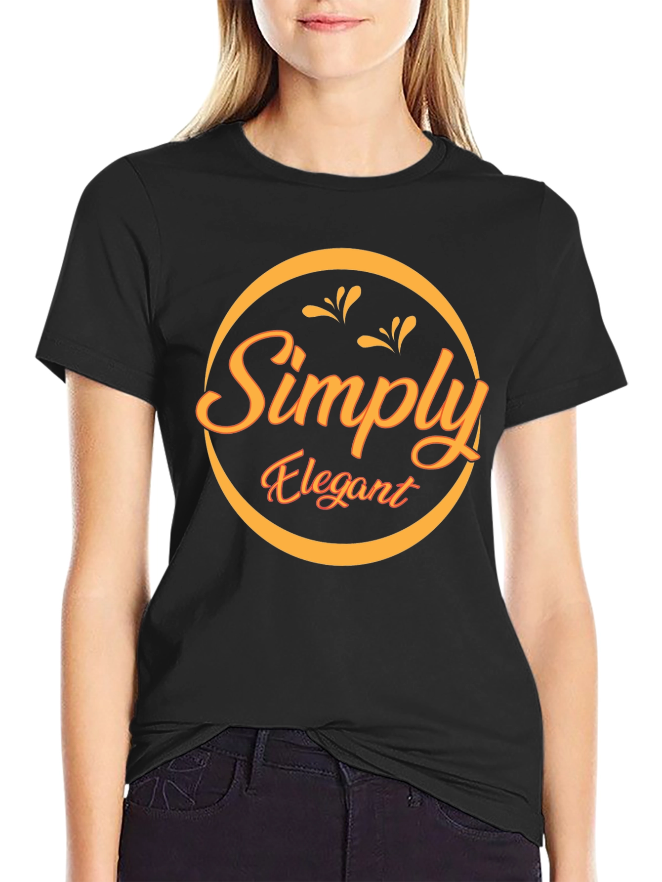 Simply Elegant Black Graphic Tee