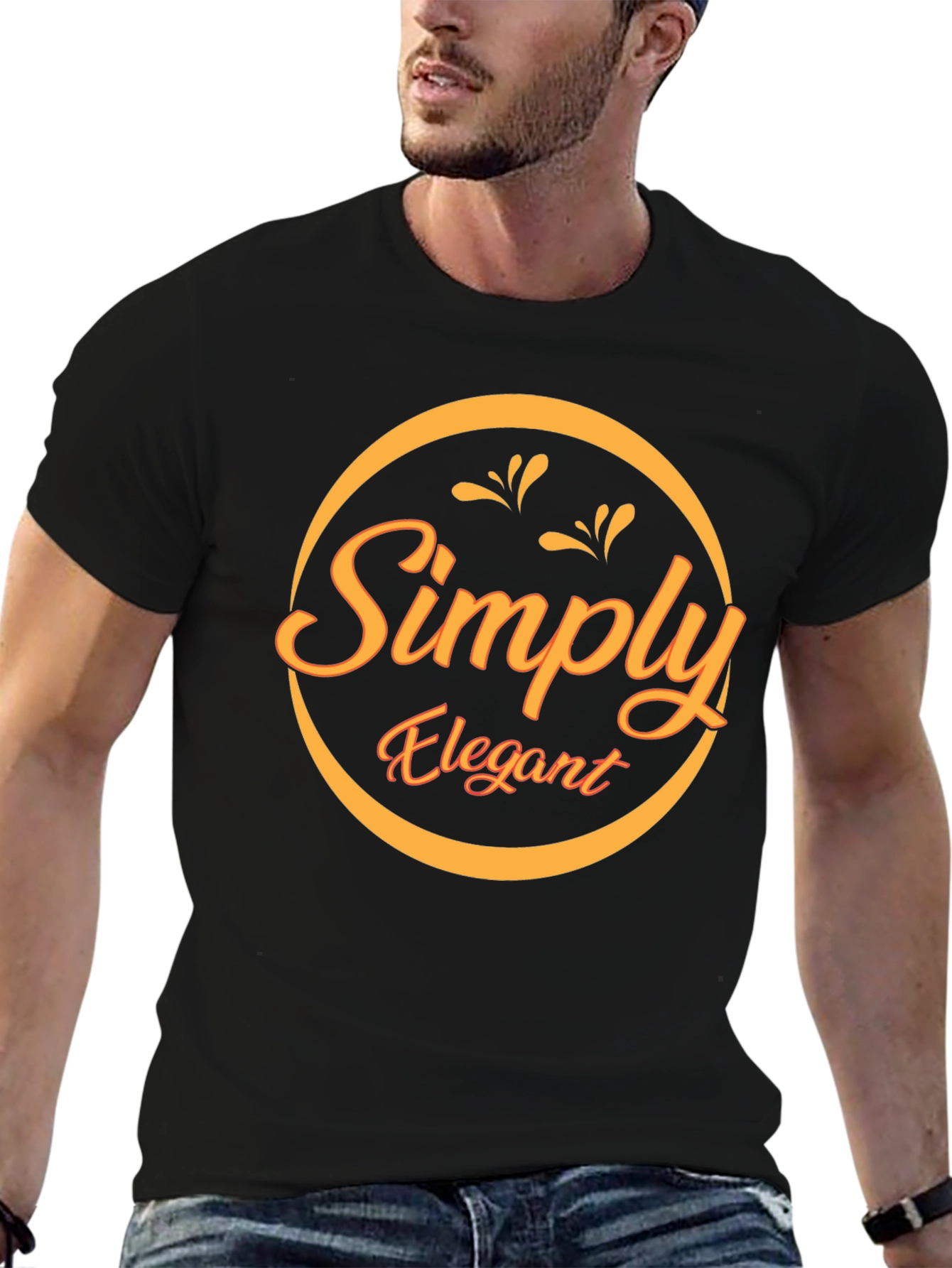 Simply Elegant Black Graphic Tee