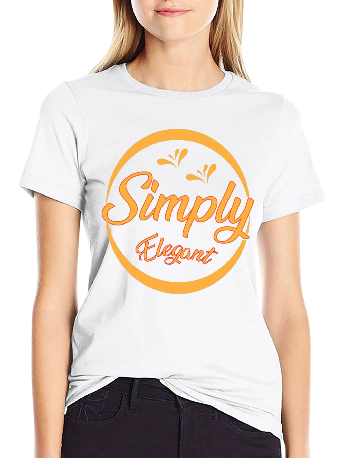 Simply Elegant Black Graphic Tee