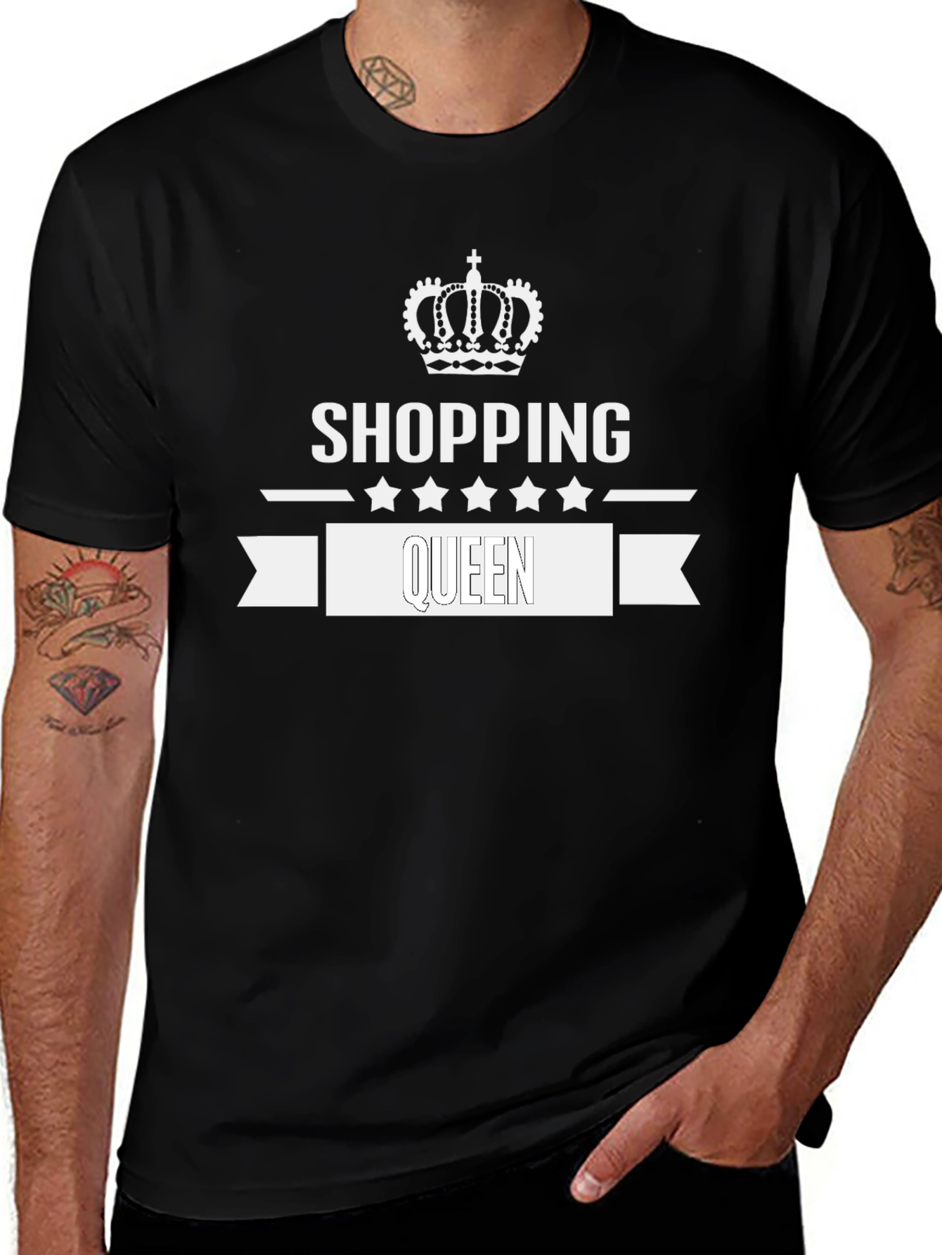 Shopping Queen Black T-Shirt