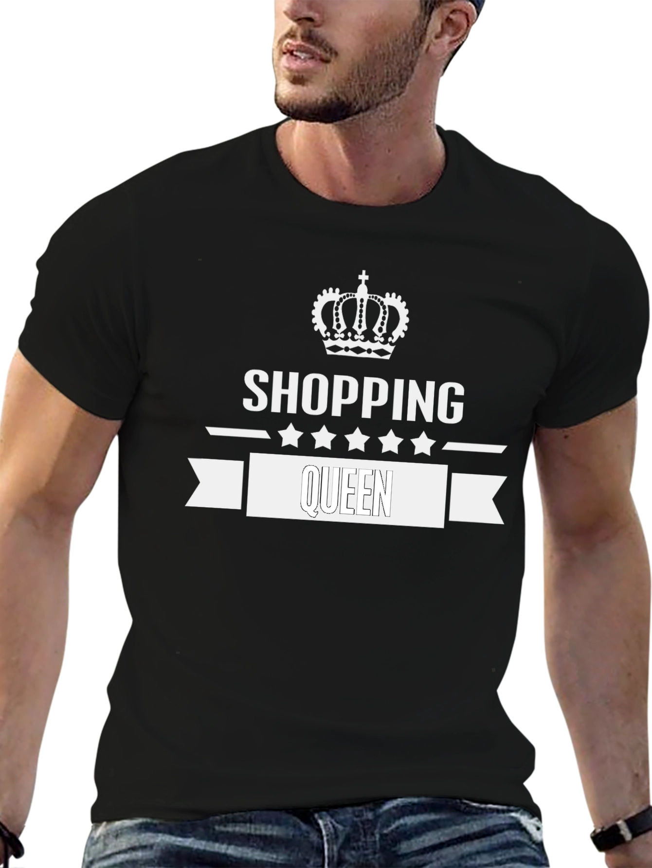 Shopping Queen Black T-Shirt