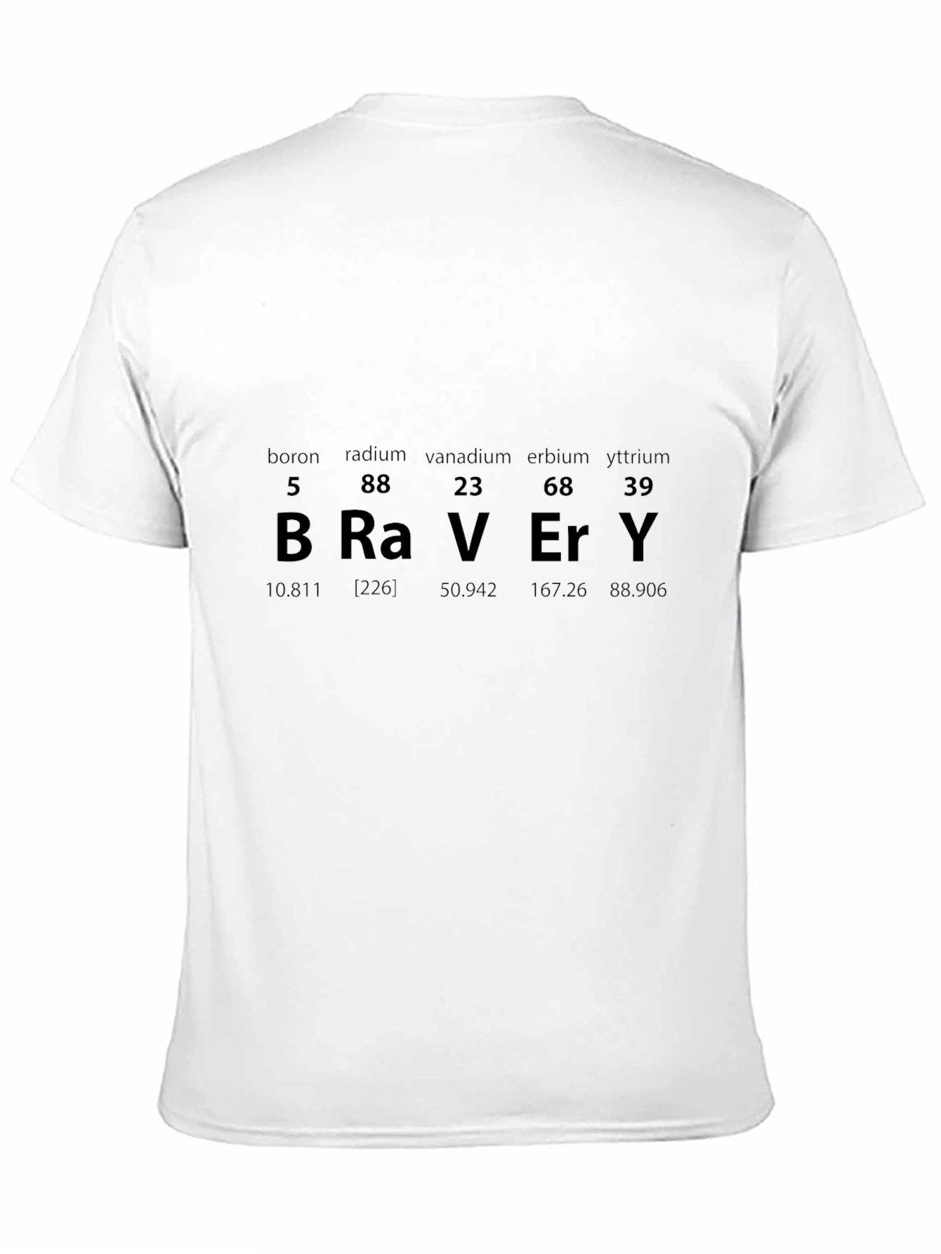 Bravery Periodic Table Mens Black T-Shirt