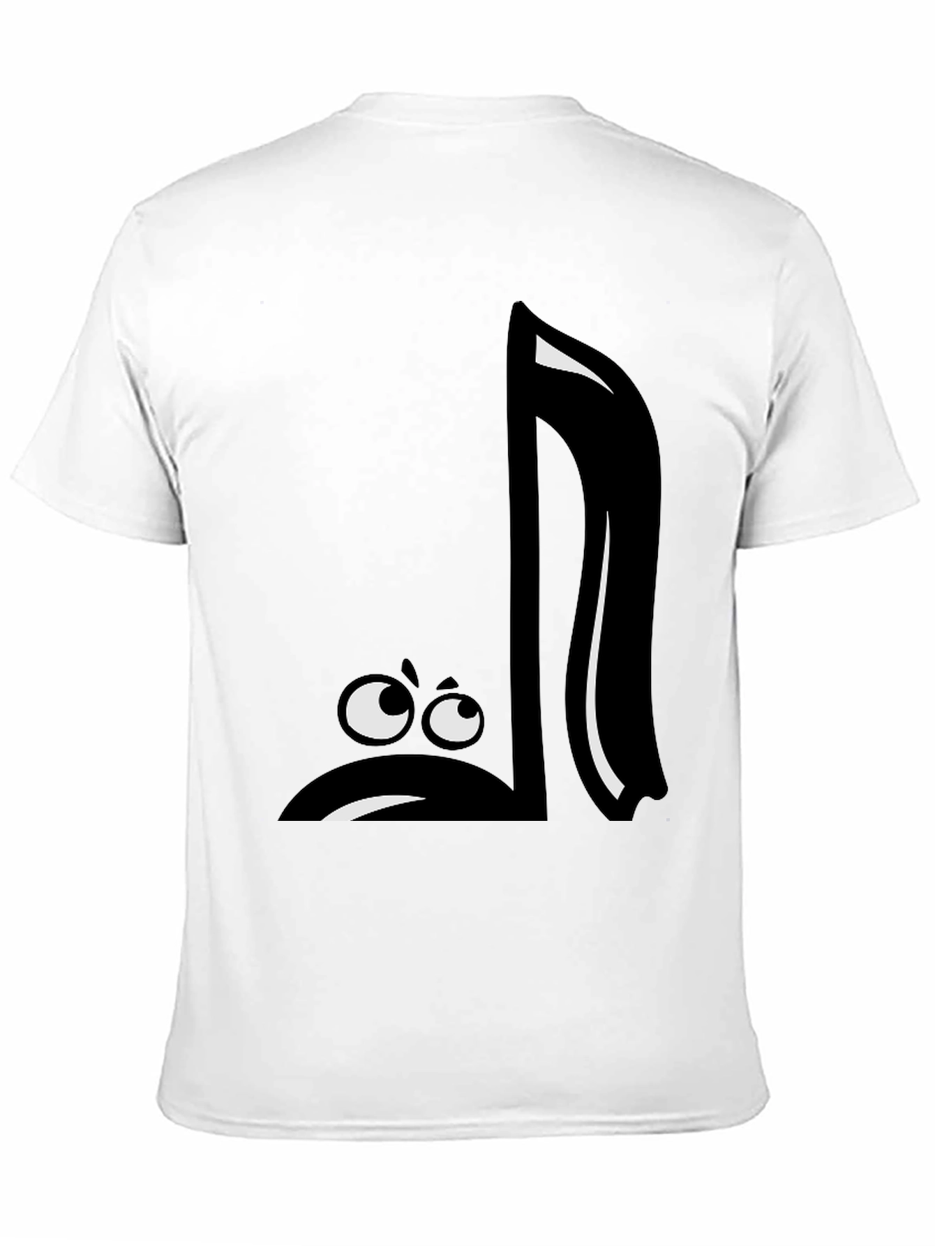 Funny Music Note Graphic Black T-Shirt