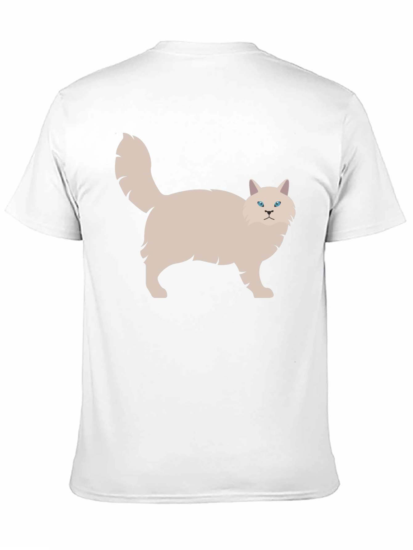 Cat Graphic Tee - Black Cotton T-Shirt