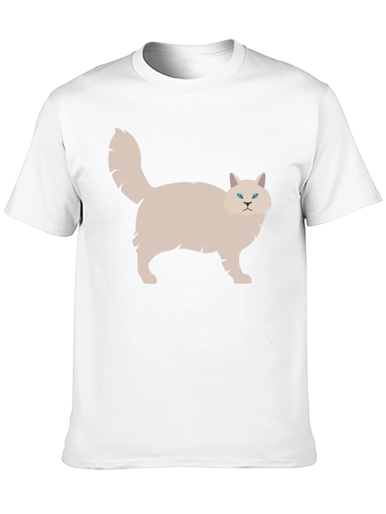 Cat Graphic Tee - Black Cotton T-Shirt