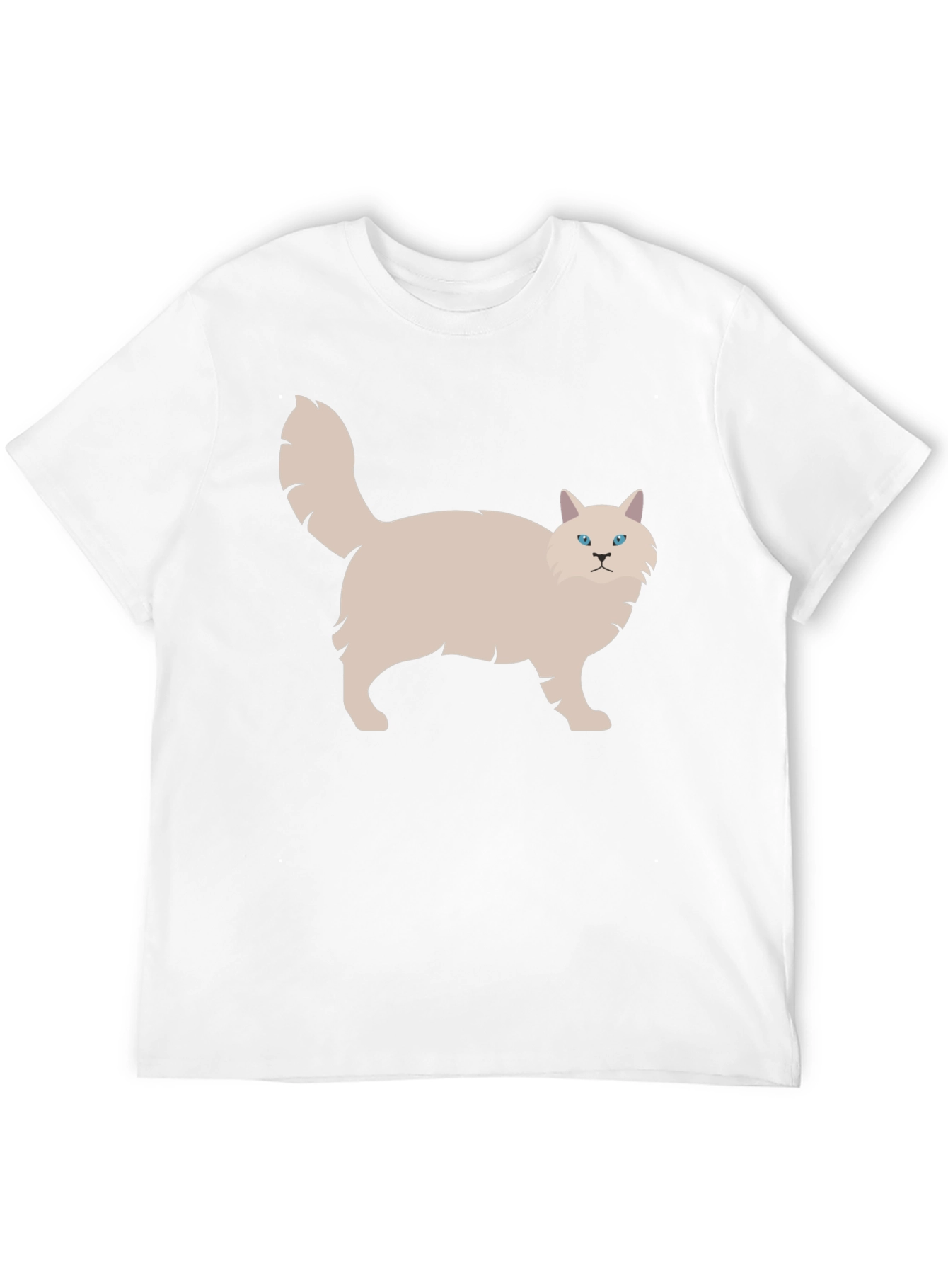 Cat Graphic Tee - Black Cotton T-Shirt