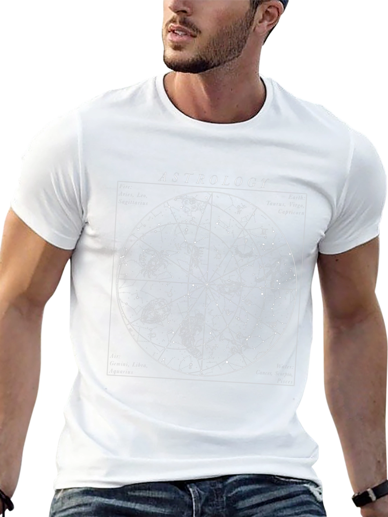 Astrology Chart Graphic Tee - Celestial Design