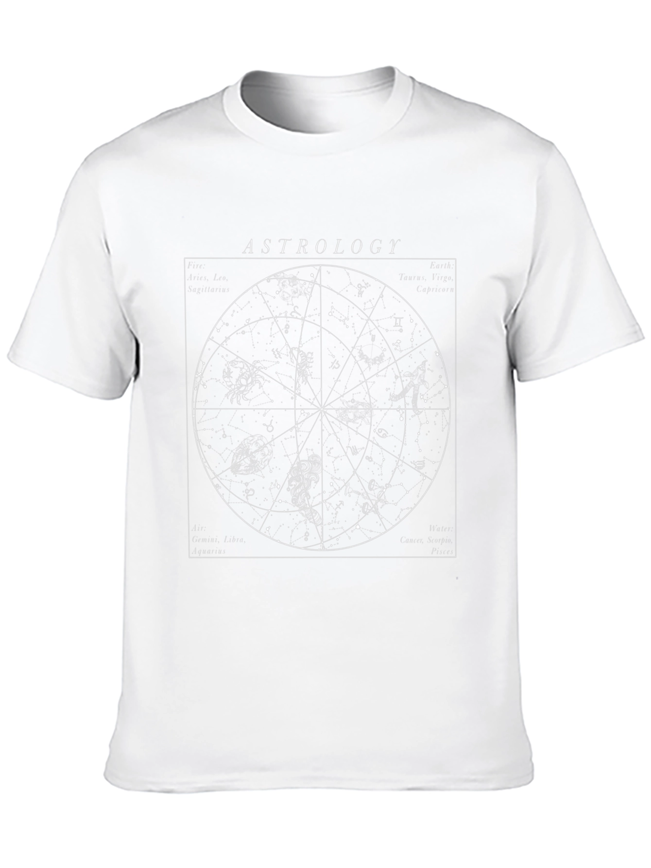 Astrology Chart Graphic Tee - Celestial Design