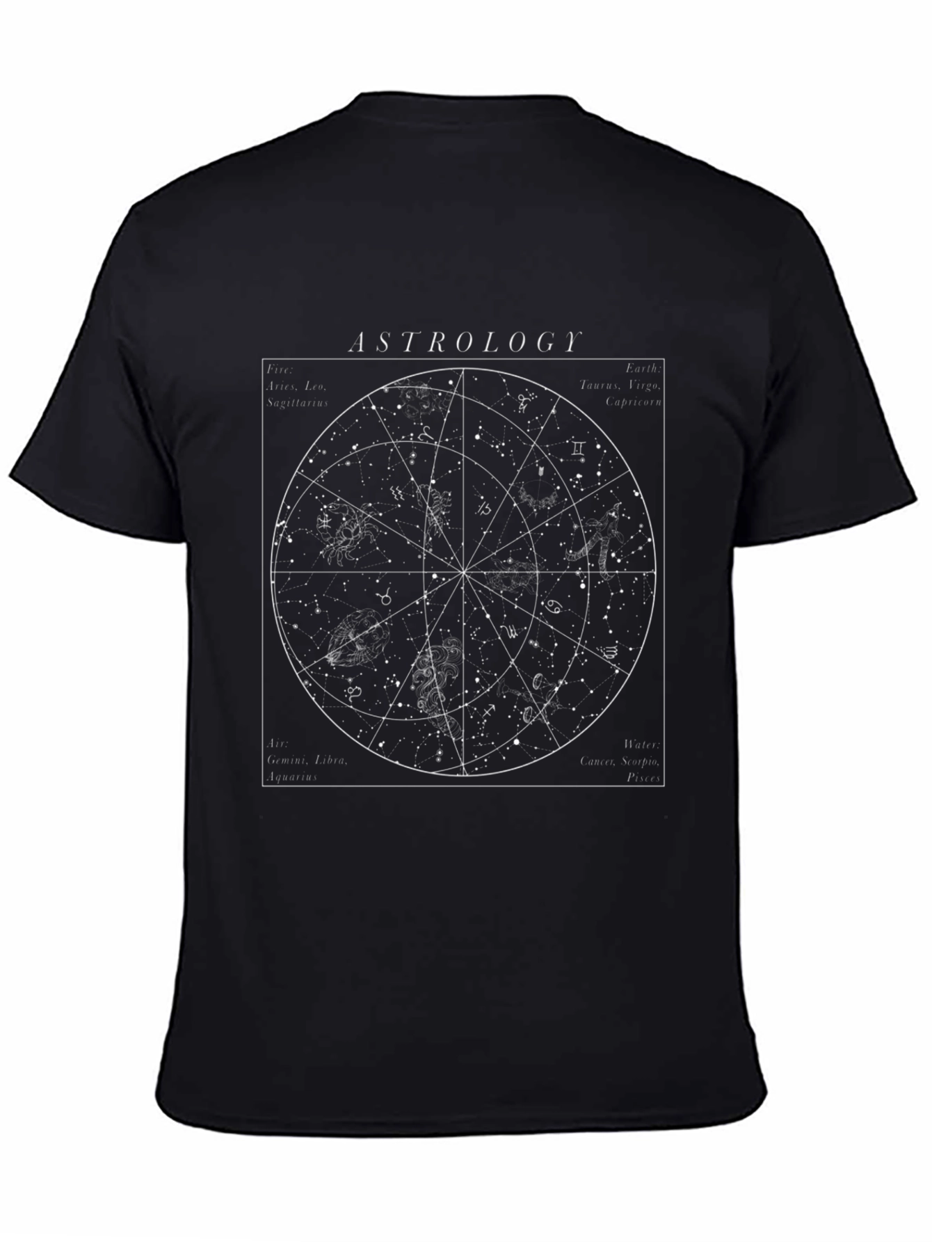 Astrology Chart Graphic Tee - Celestial Design