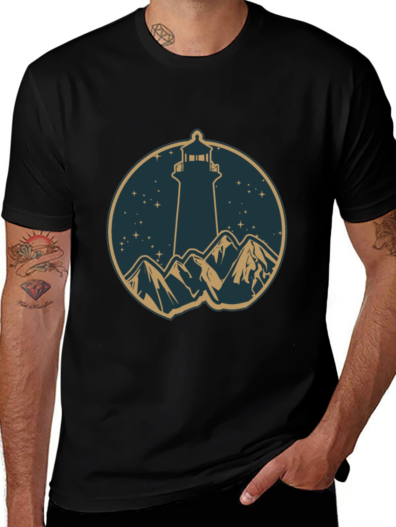 Lighthouse Mountain Graphic T-Shirt