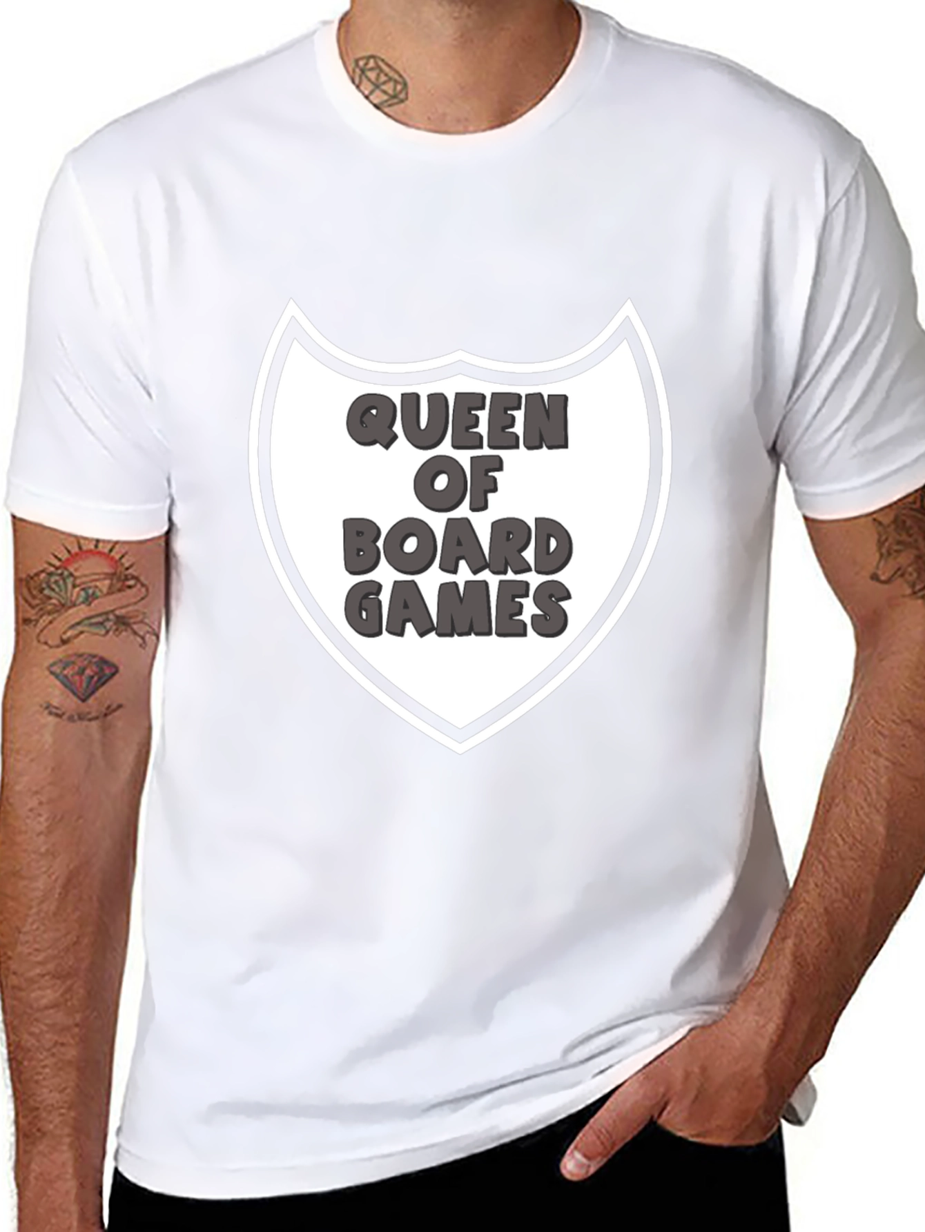 Queen of Board Games Graphic Tee - Black