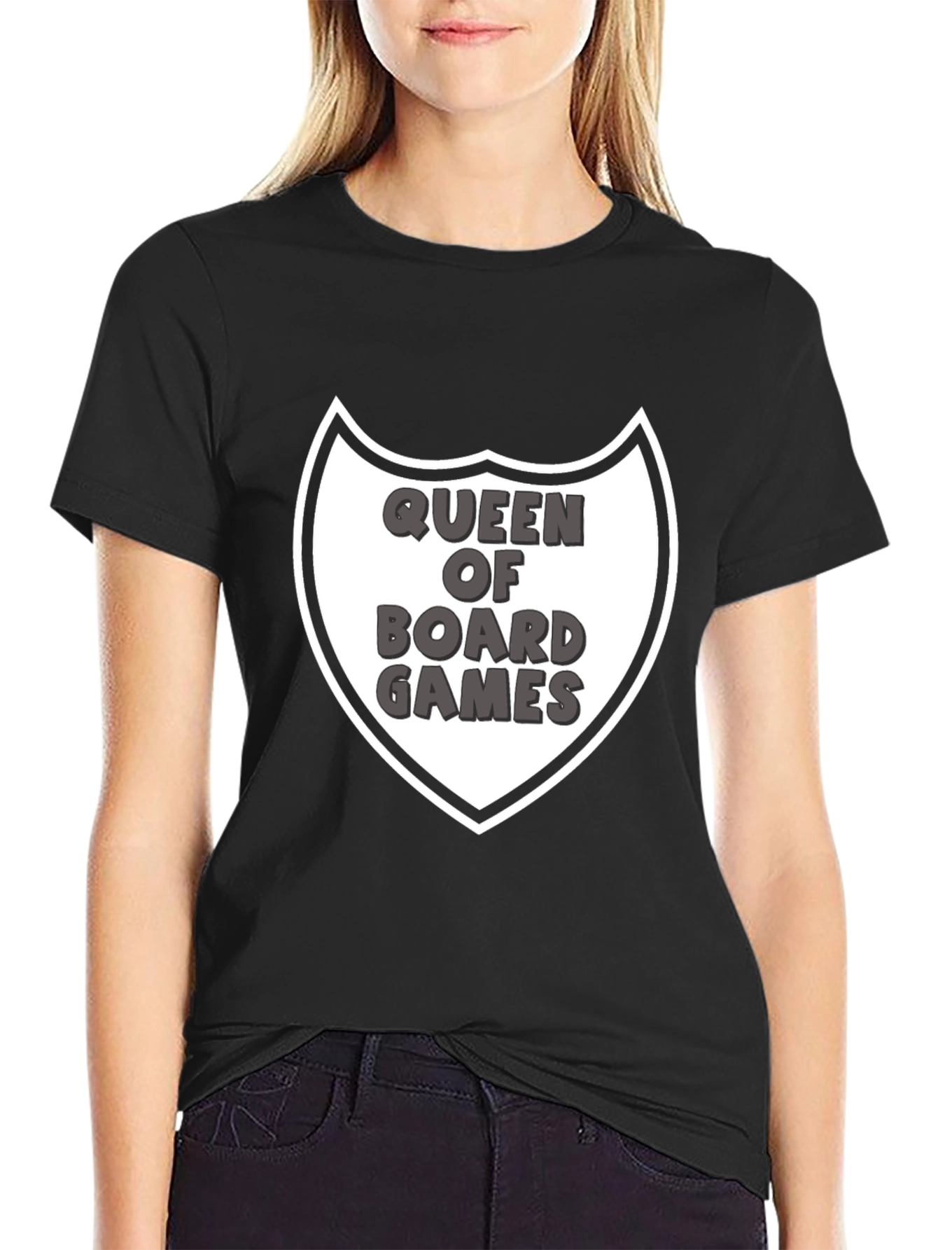 Queen of Board Games Graphic Tee - Black