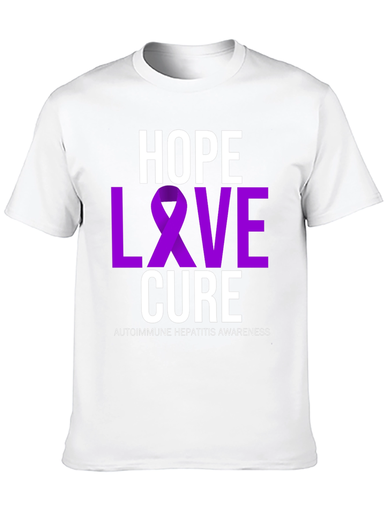 Hope Love Cure T-Shirt - Autoimmune Hepatitis Awareness