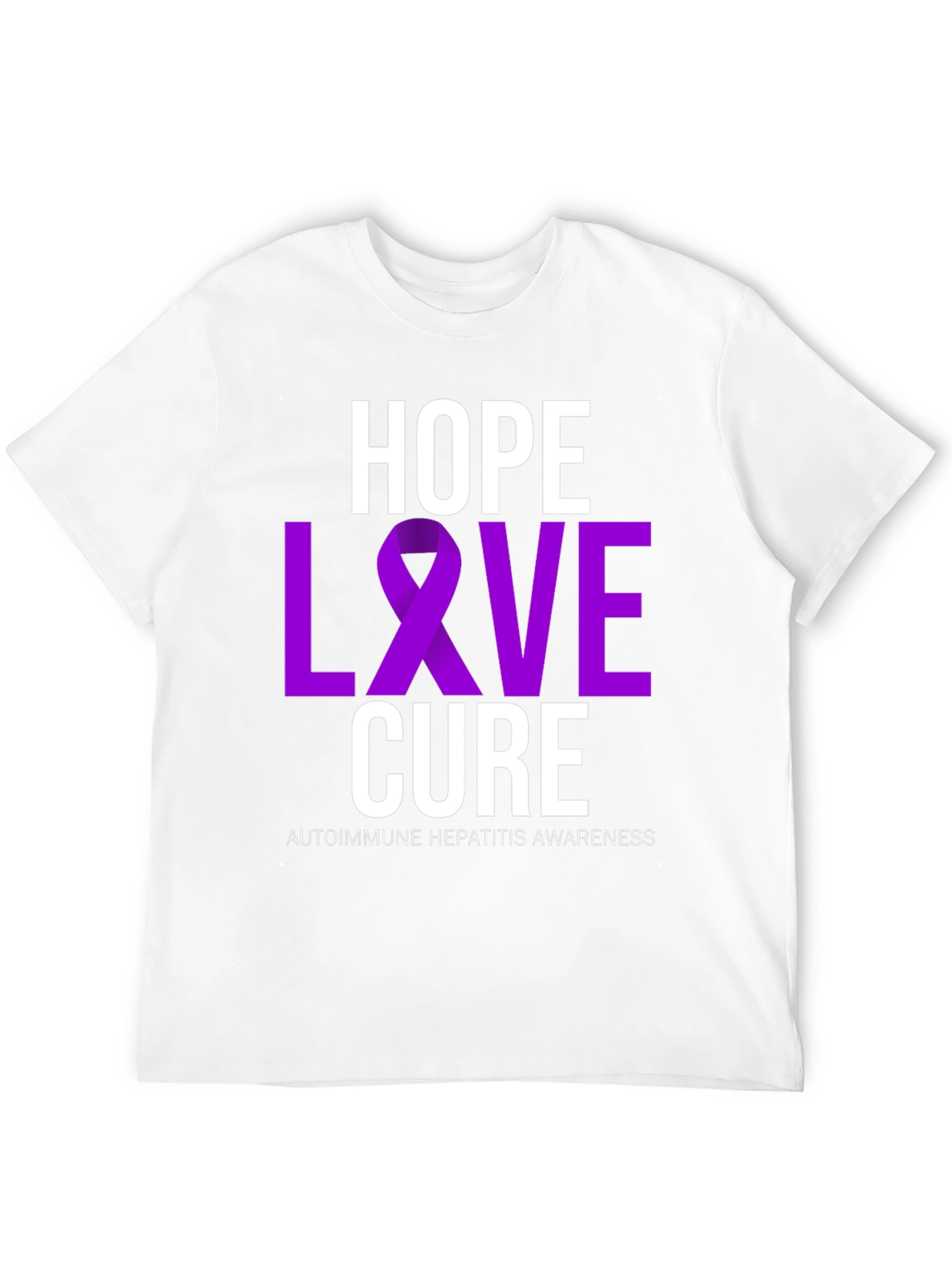 Hope Love Cure T-Shirt - Autoimmune Hepatitis Awareness