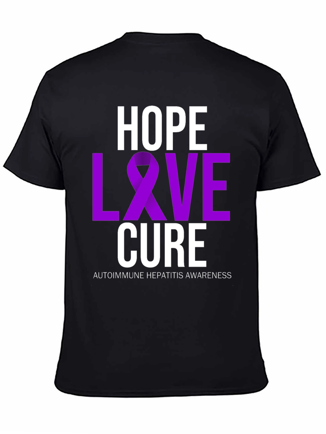 Hope Love Cure T-Shirt - Autoimmune Hepatitis Awareness
