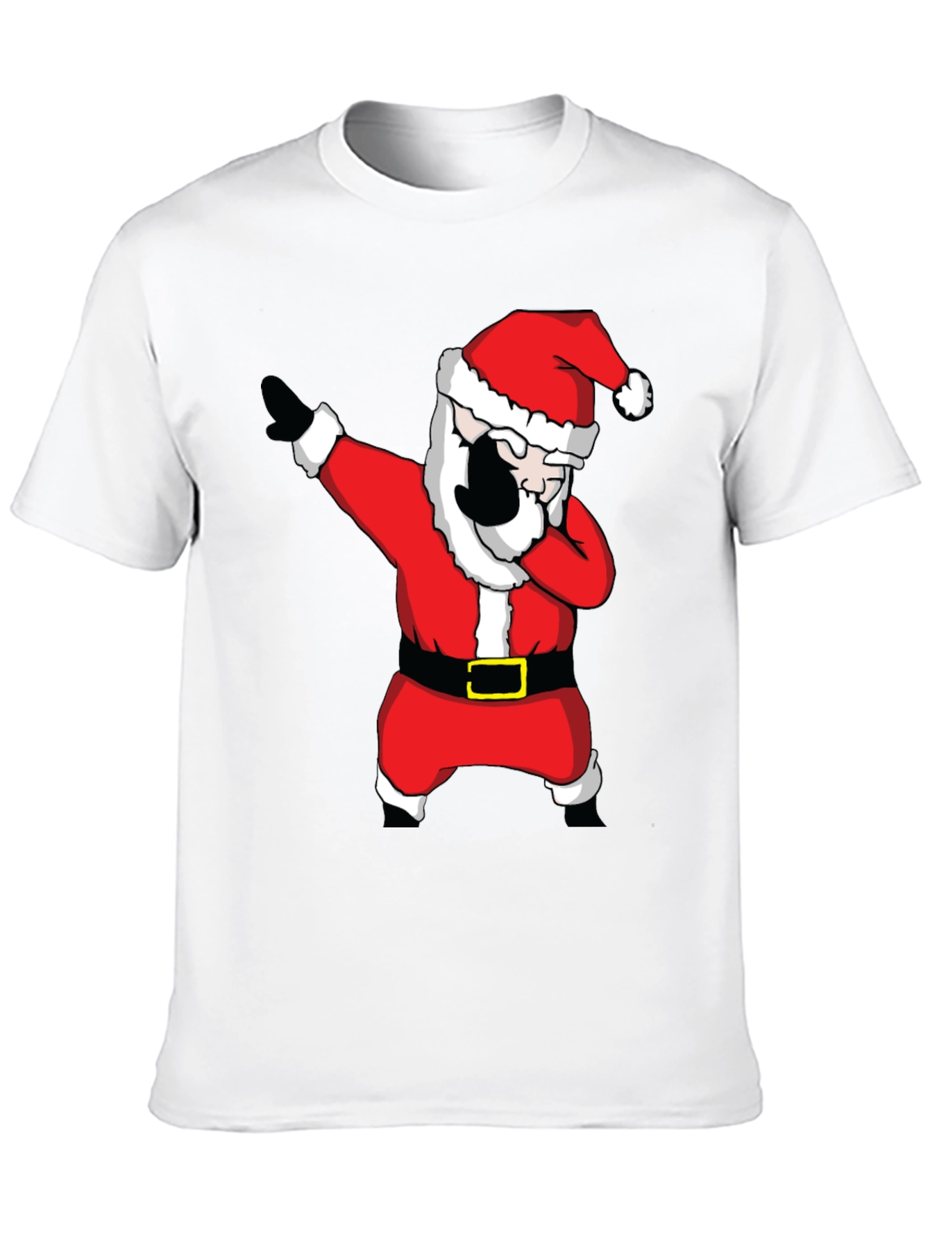 Dabbing Santa Claus Black T-Shirt