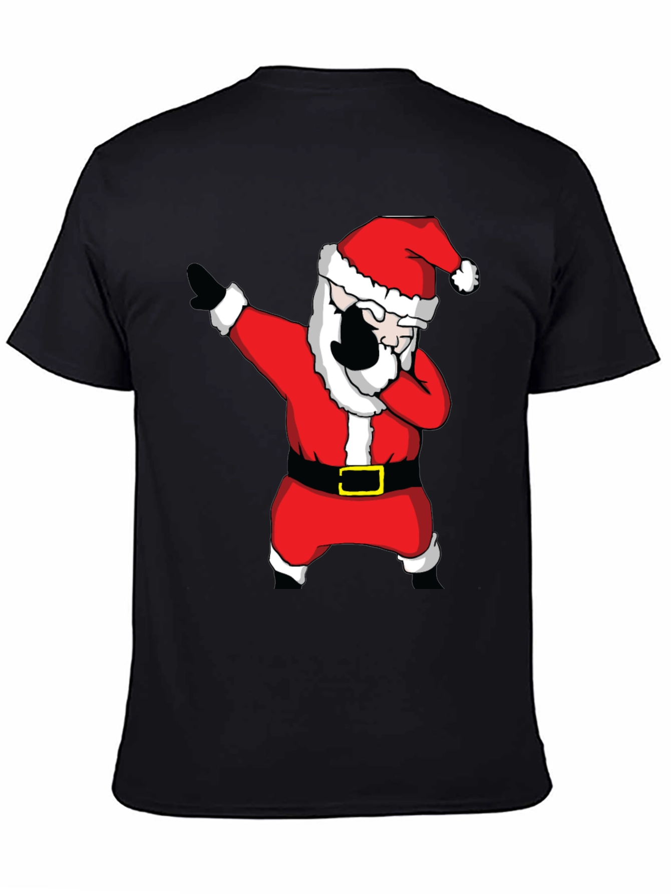 Dabbing Santa Claus Black T-Shirt