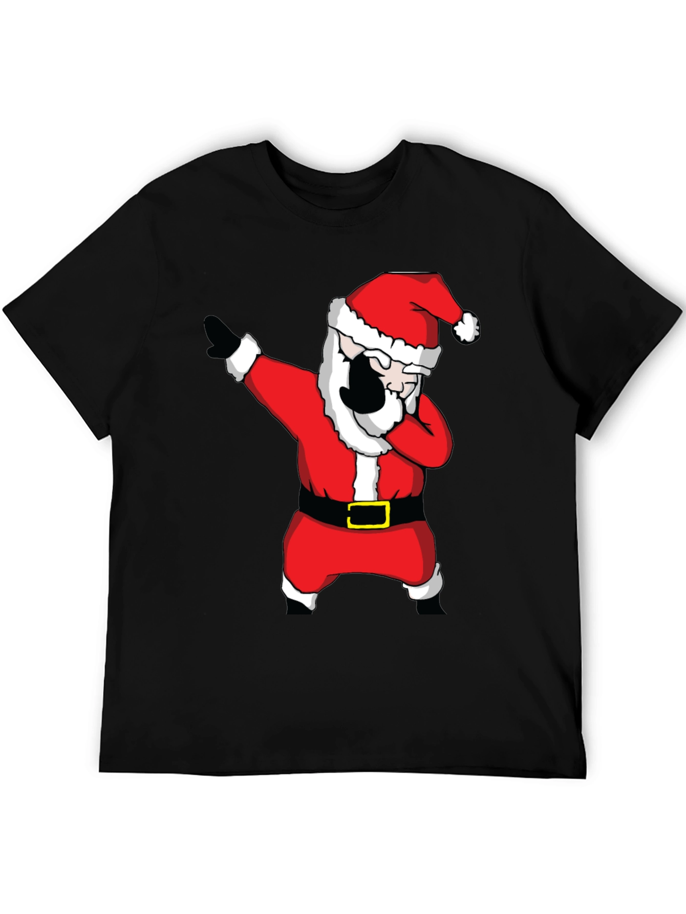 Dabbing Santa Claus Black T-Shirt