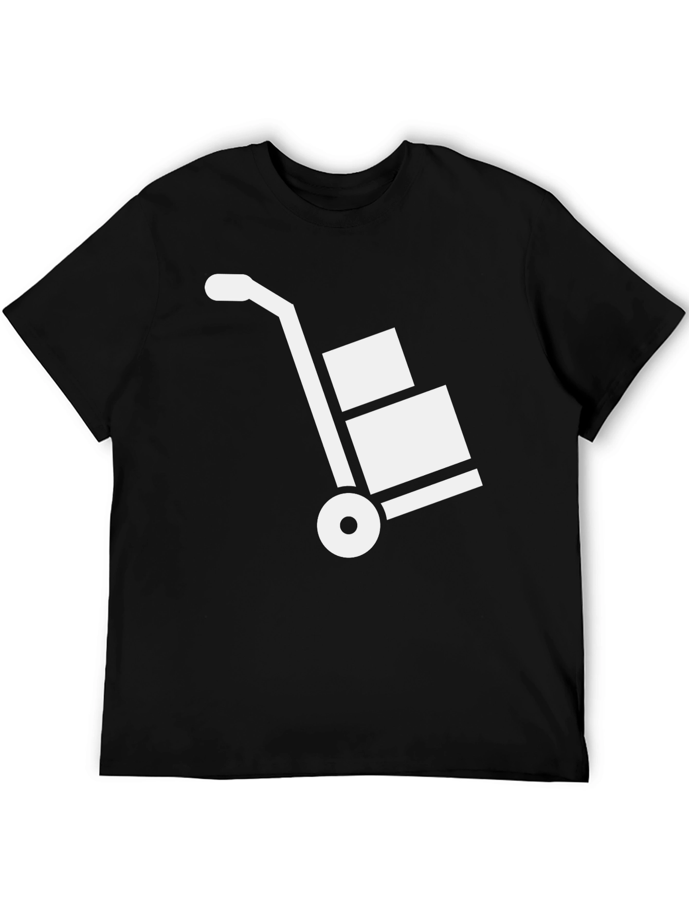 Black T-Shirt with Hand Truck Design