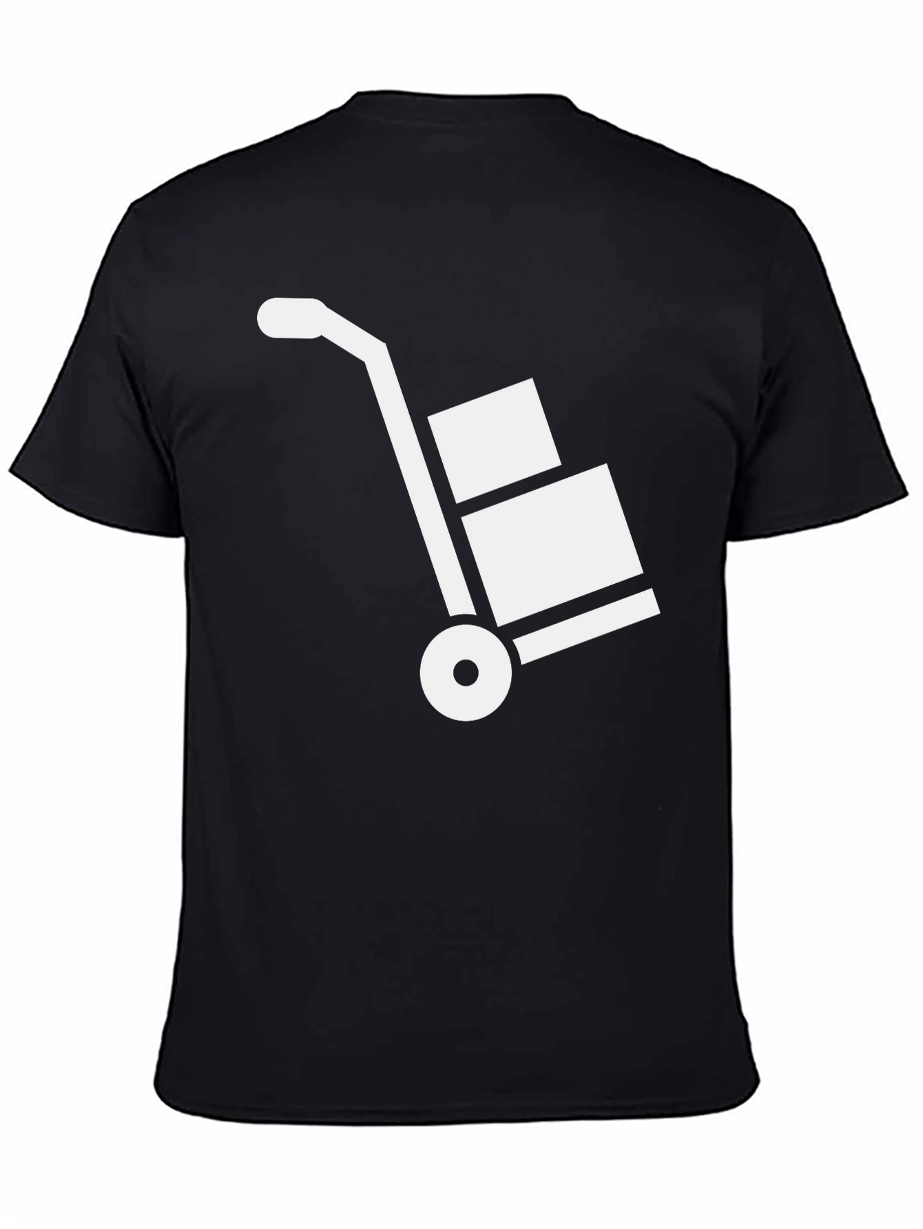 Black T-Shirt with Hand Truck Design