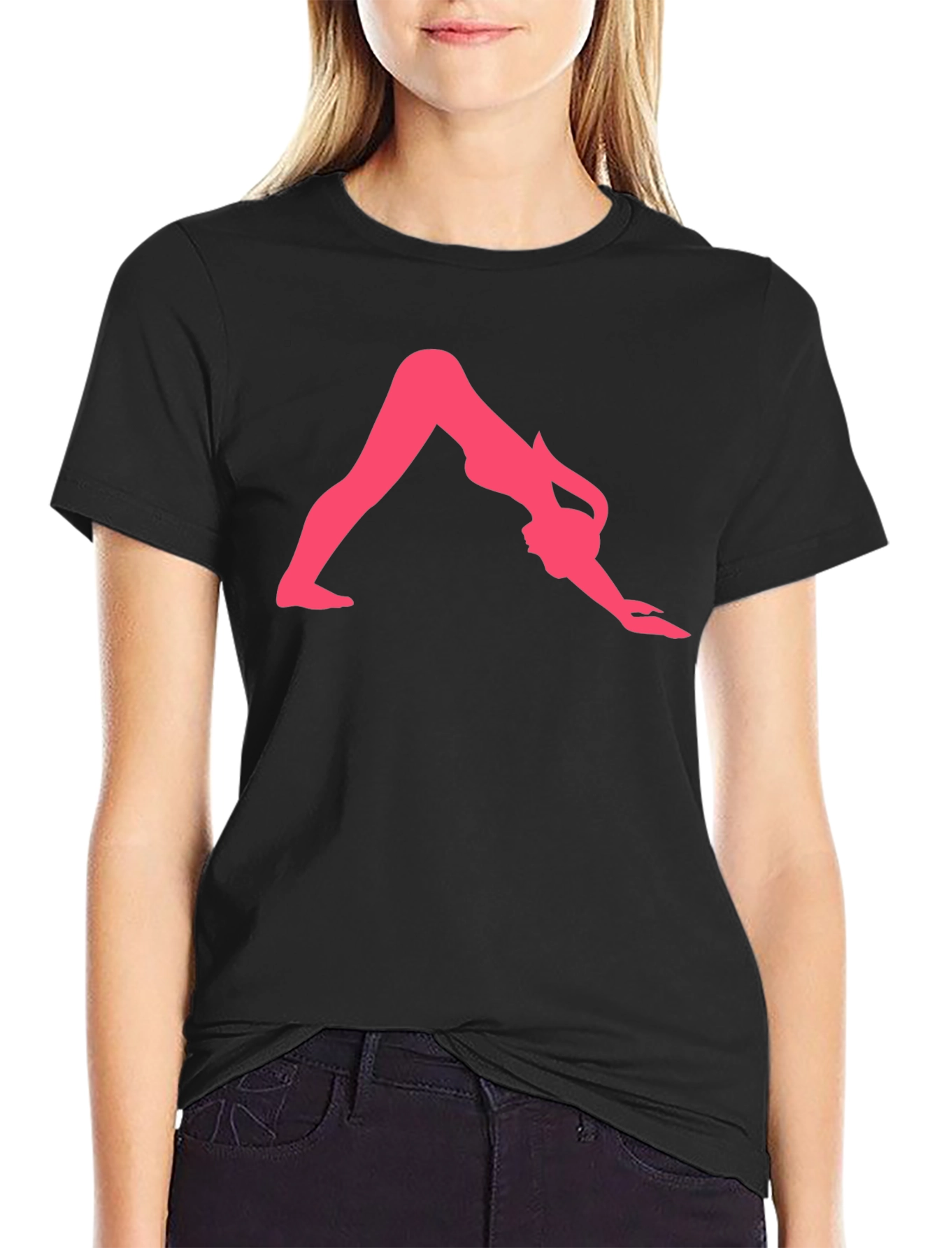 Yoga Pose Graphic Tee - Black Unisex T-Shirt