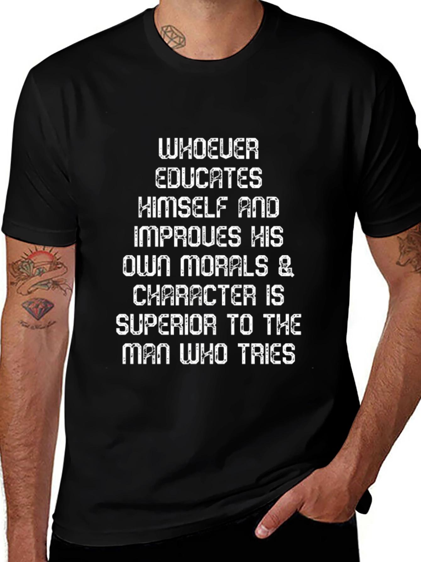 Educate Yourself T-Shirt - Improve Morals and Character