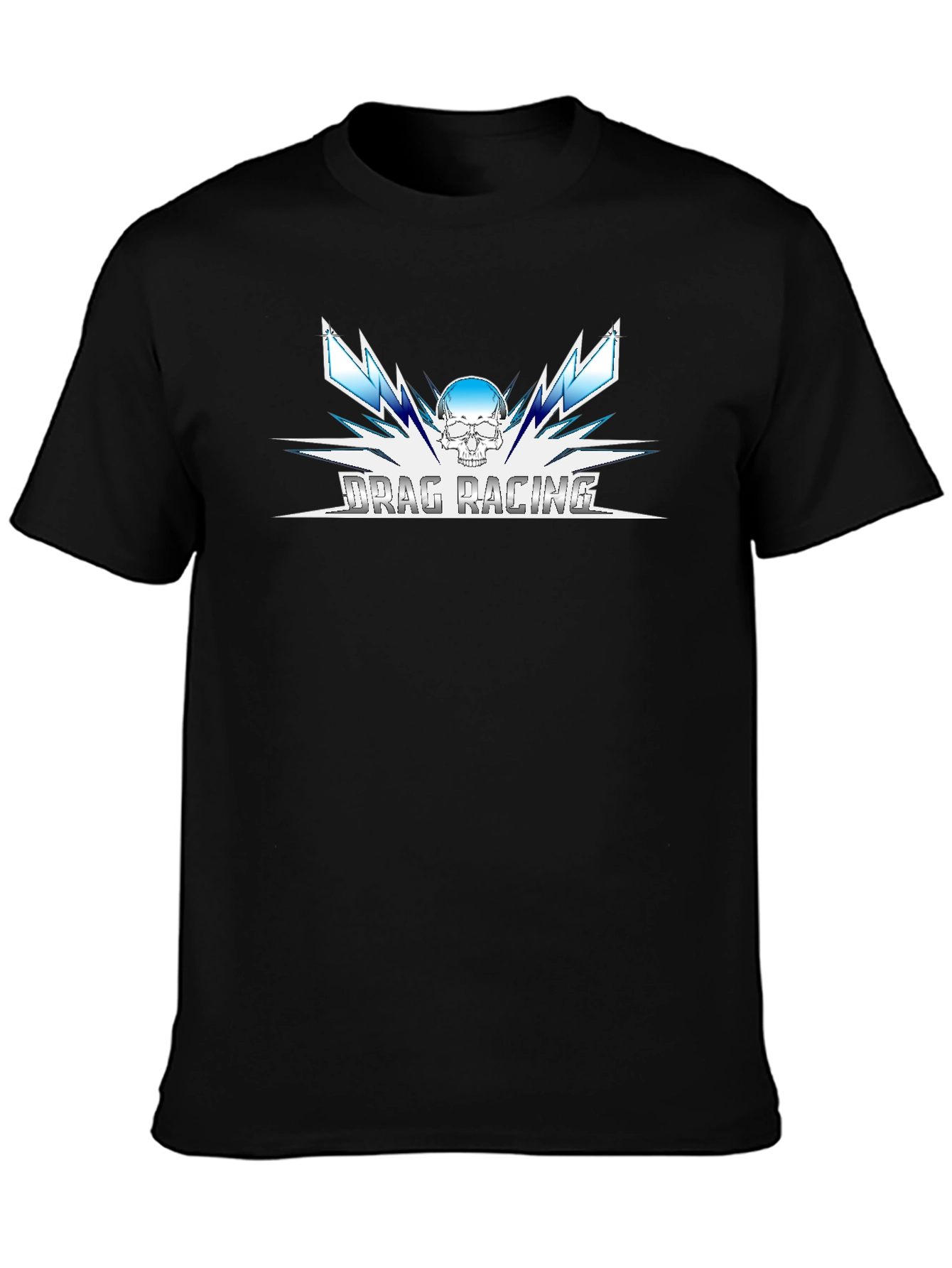 Drag Racing Skull Graphic Tee