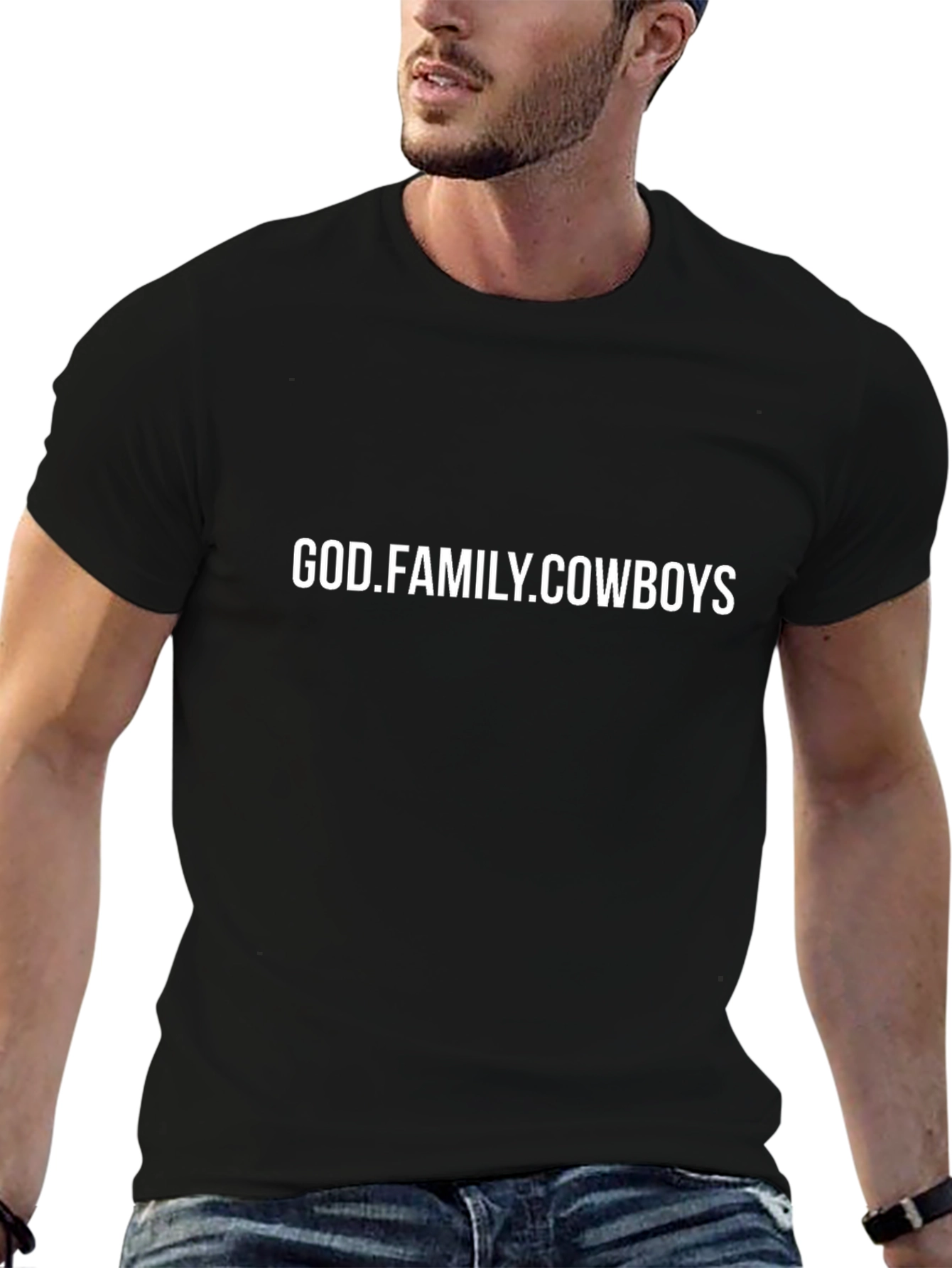 God Family Cowboys Graphic T-Shirt