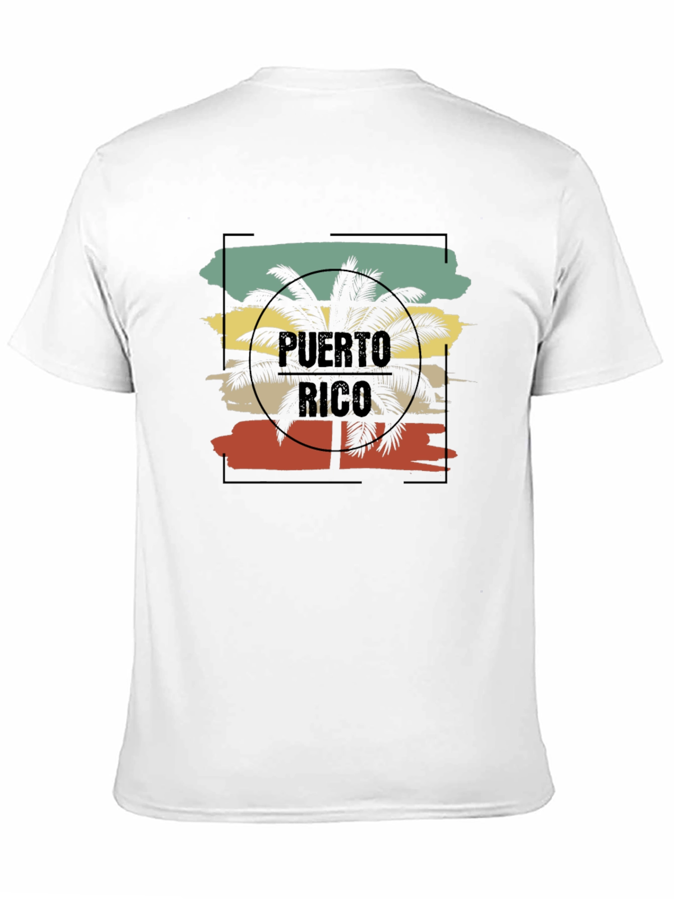 Puerto Rico Retro Palm Tree Graphic T-Shirt