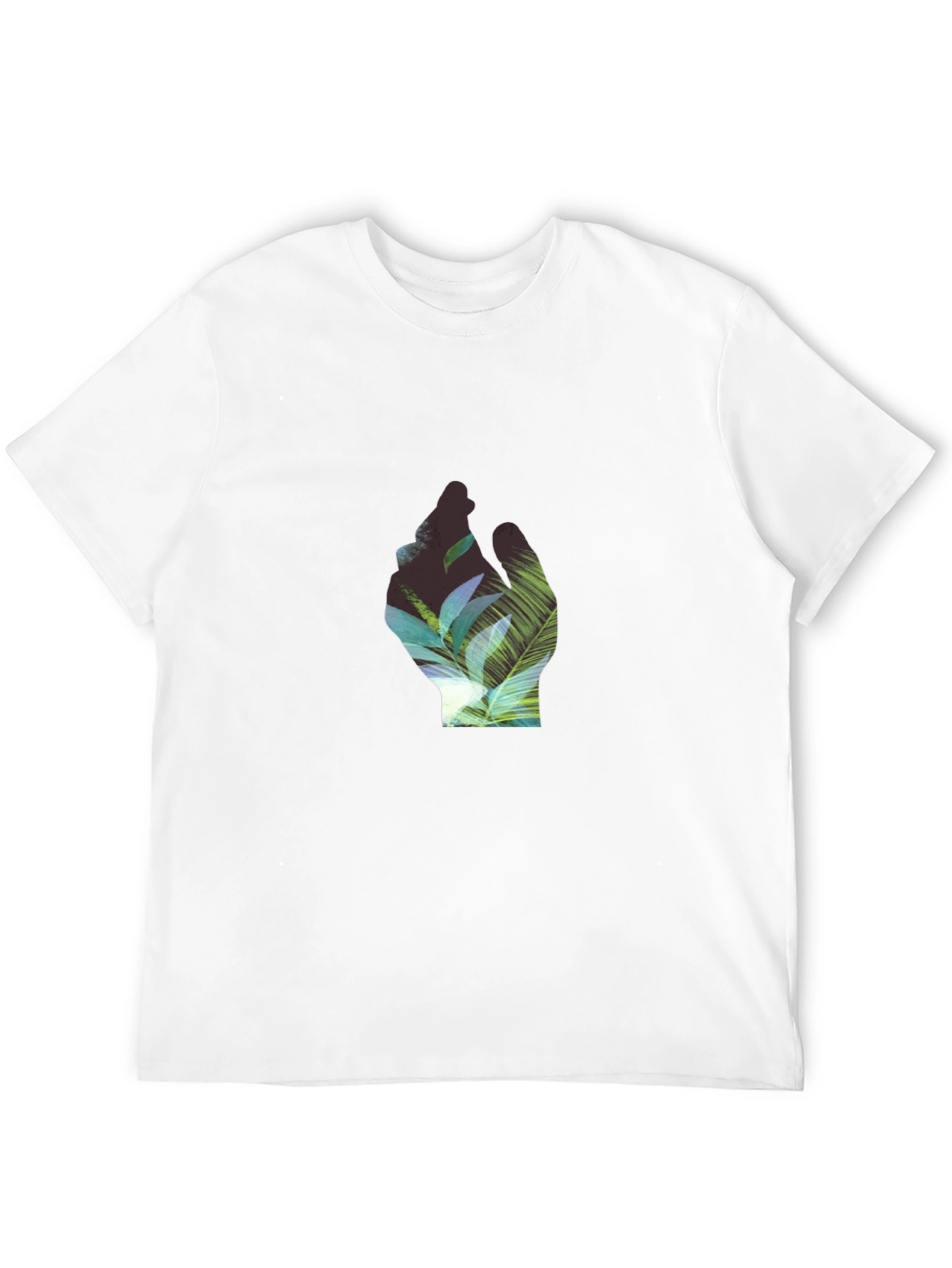 Tropical Hand Graphic Black T-Shirt