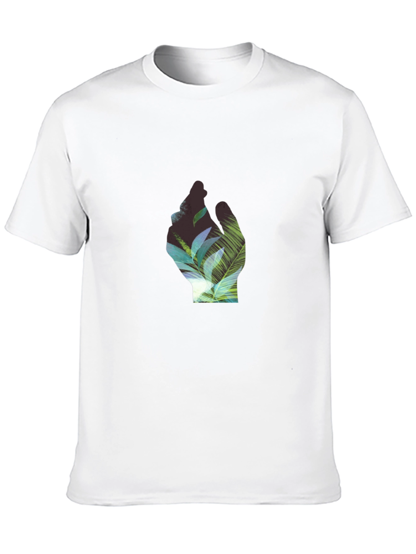 Tropical Hand Graphic Black T-Shirt