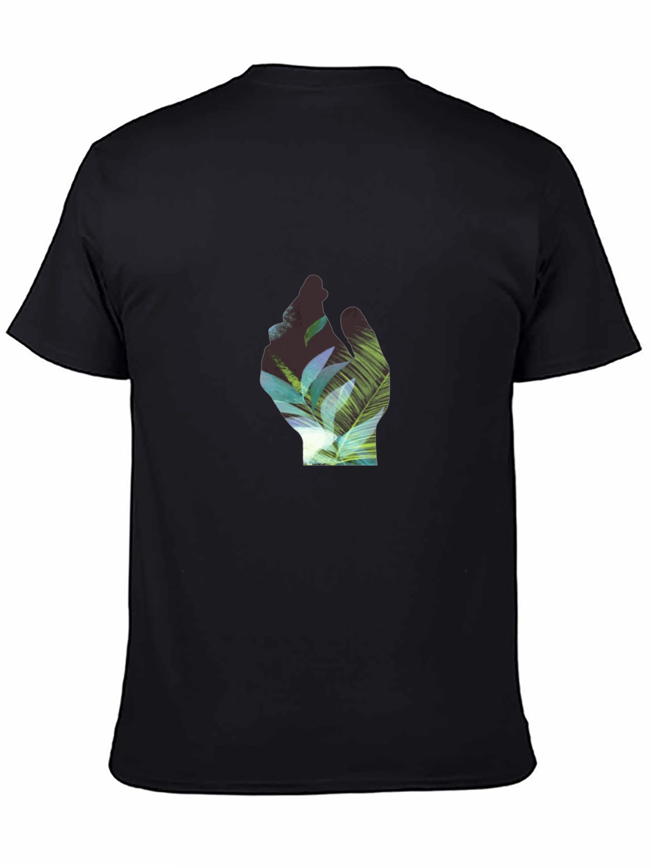 Tropical Hand Graphic Black T-Shirt