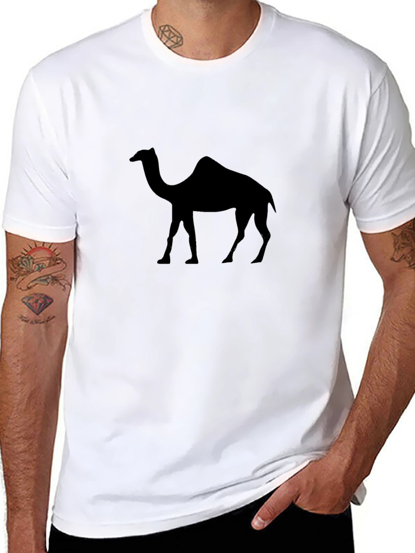 Camel Silhouette Graphic Tee - Mens Black T-Shirt