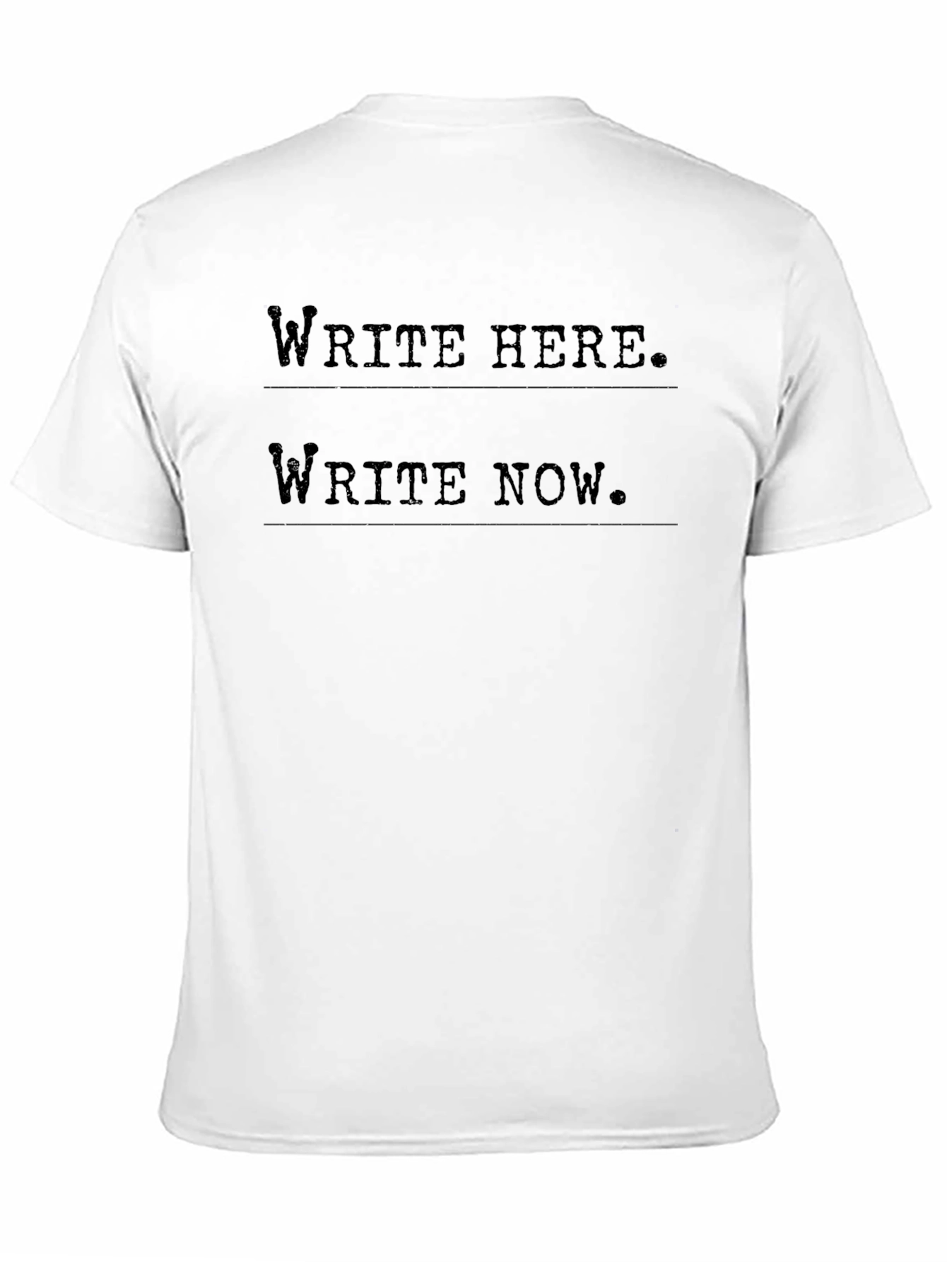 Write Here. Write Now. Black Graphic Tee