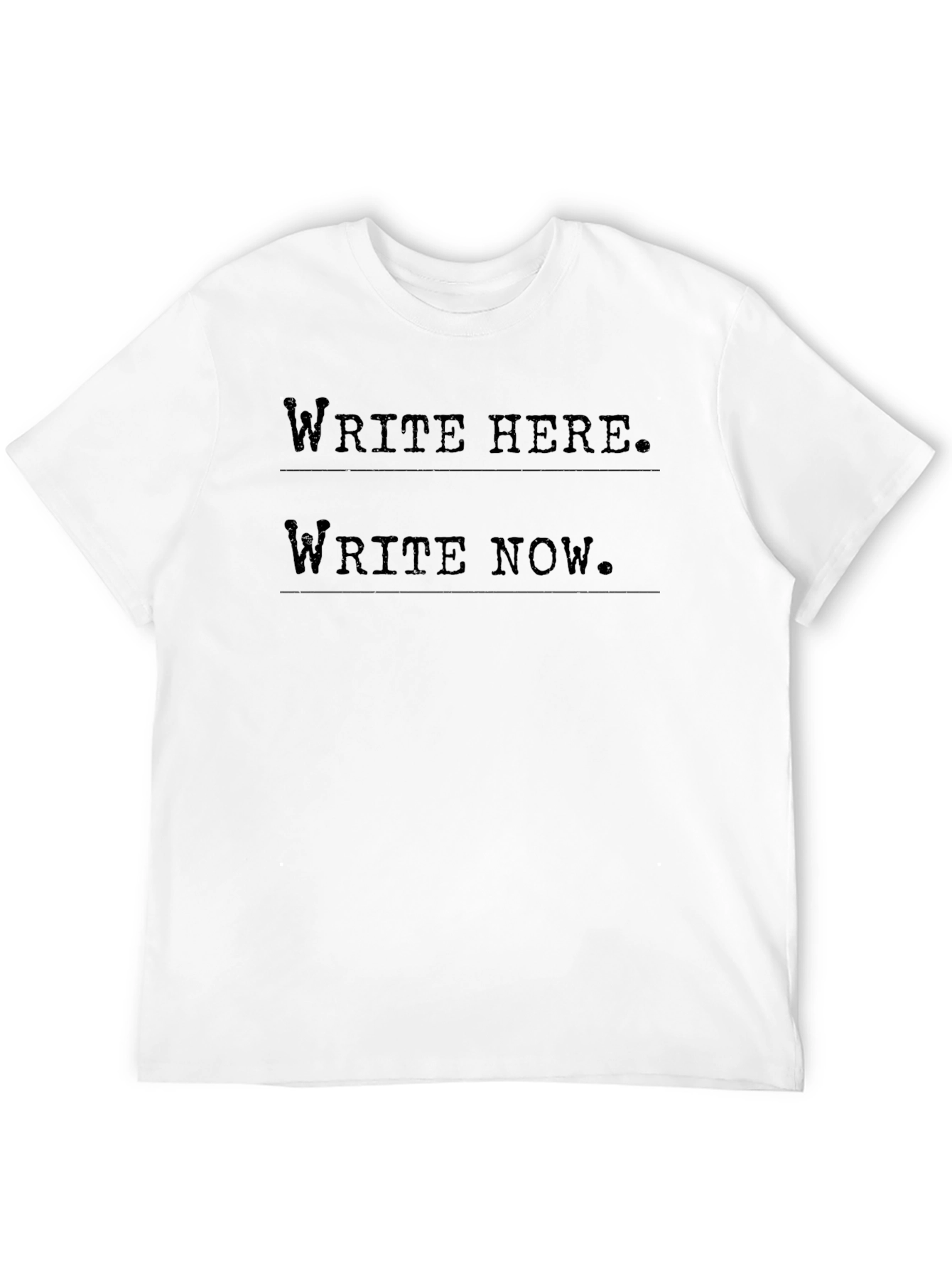 Write Here. Write Now. Black Graphic Tee