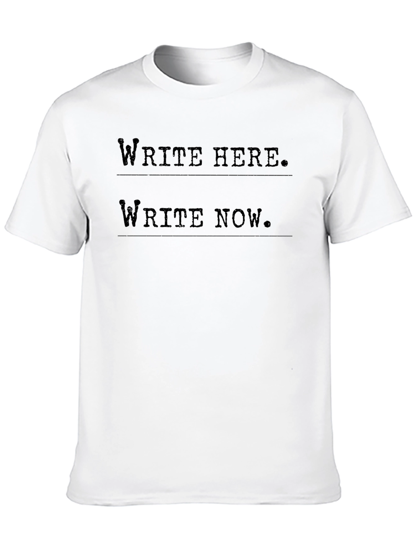 Write Here. Write Now. Black Graphic Tee
