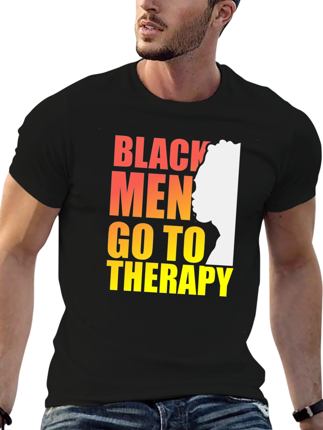 Black Men Go To Therapy Graphic T-Shirt