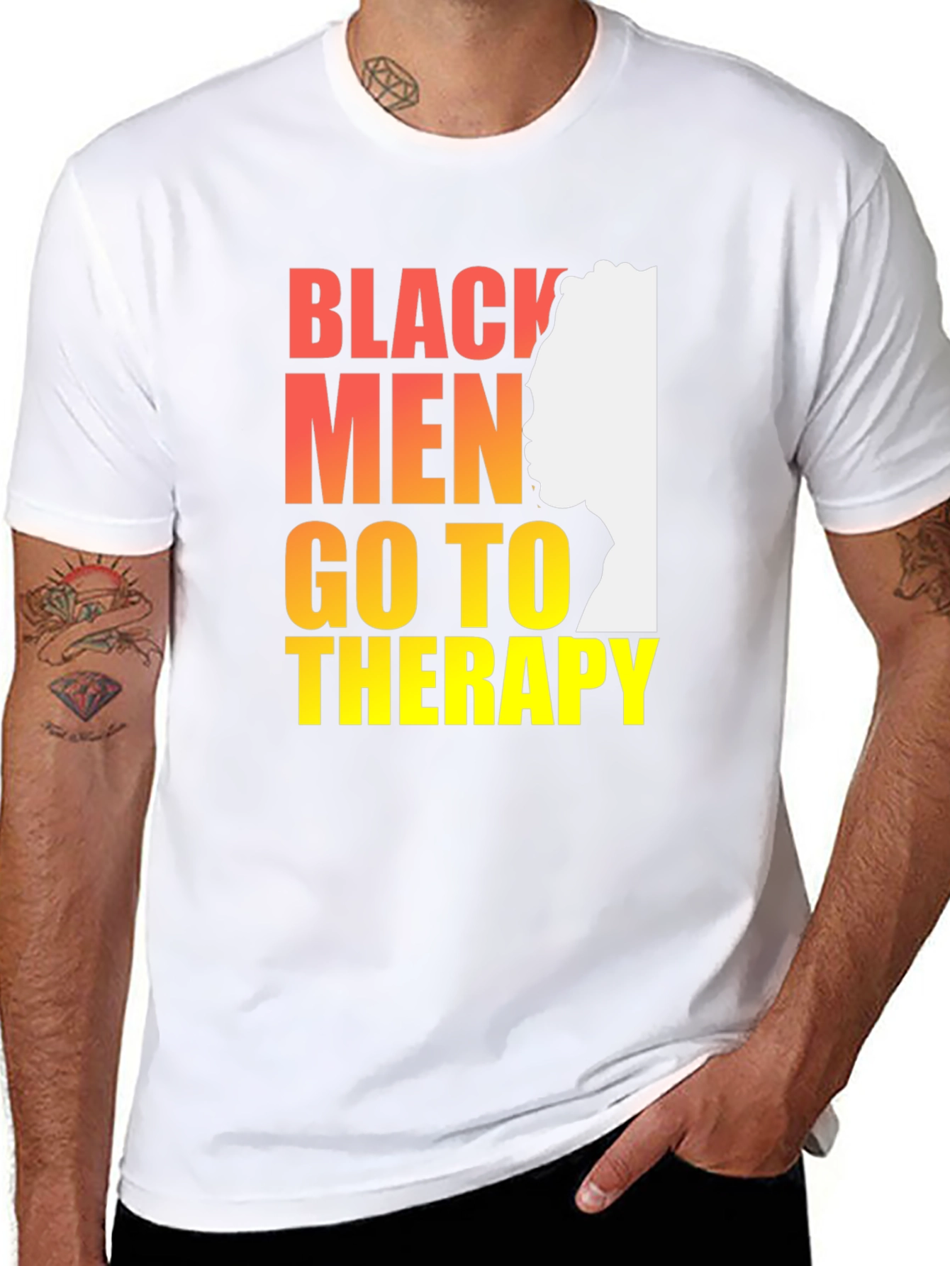 Black Men Go To Therapy Graphic T-Shirt