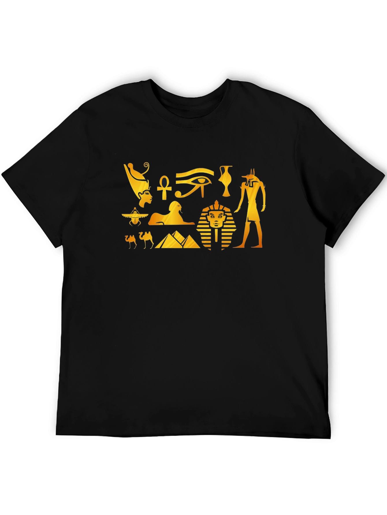 Egyptian Pharaoh Graphic T-Shirt - Black