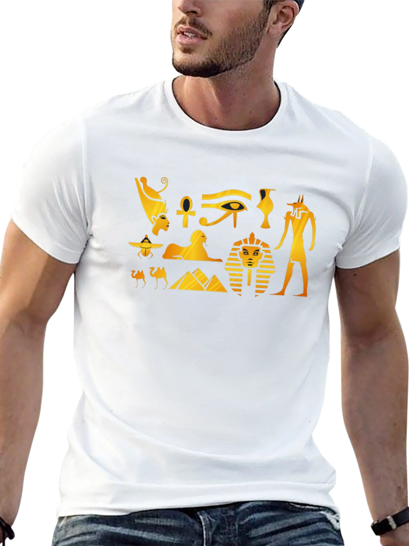 Egyptian Pharaoh Graphic T-Shirt - Black