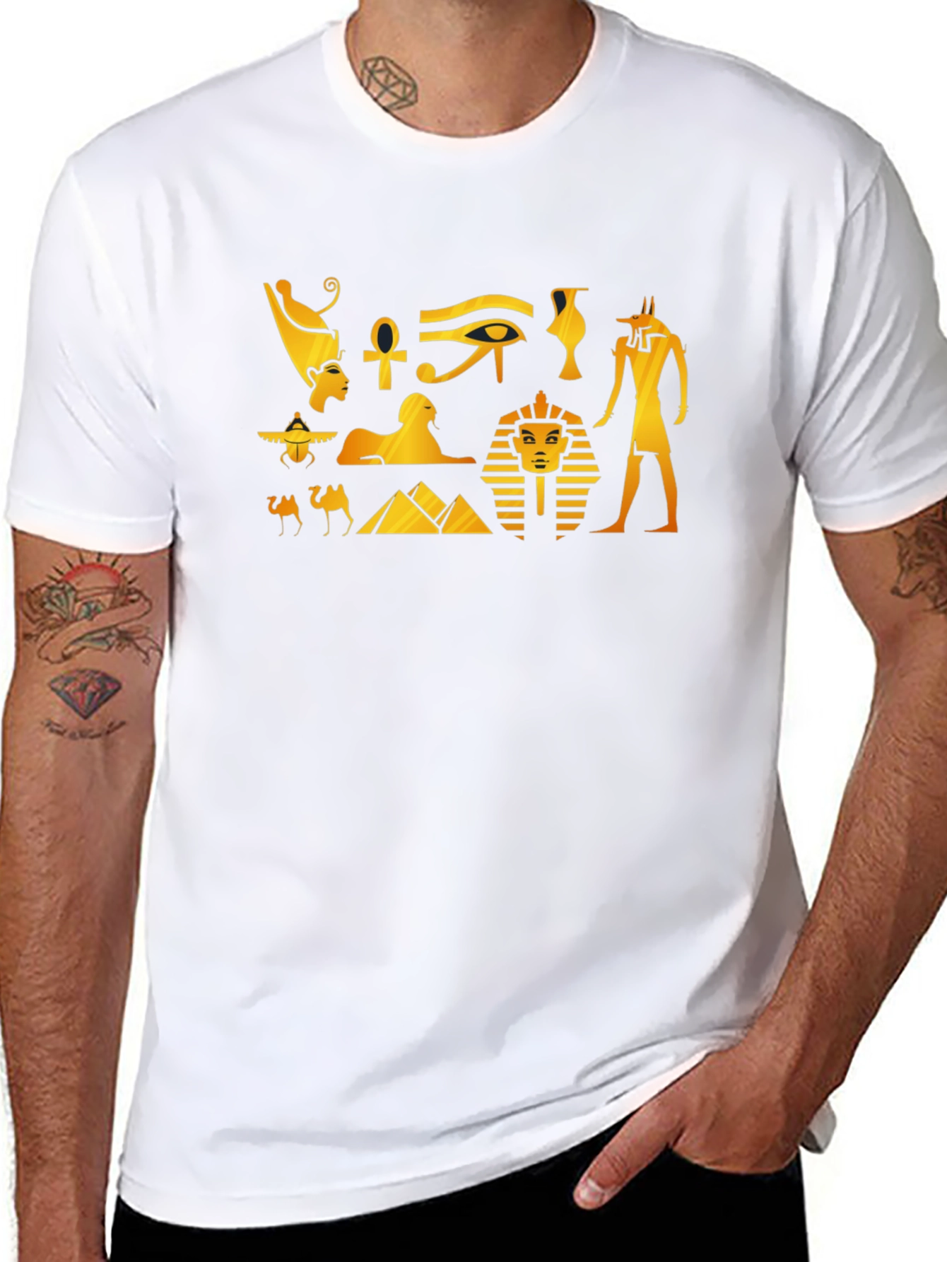 Egyptian Pharaoh Graphic T-Shirt - Black