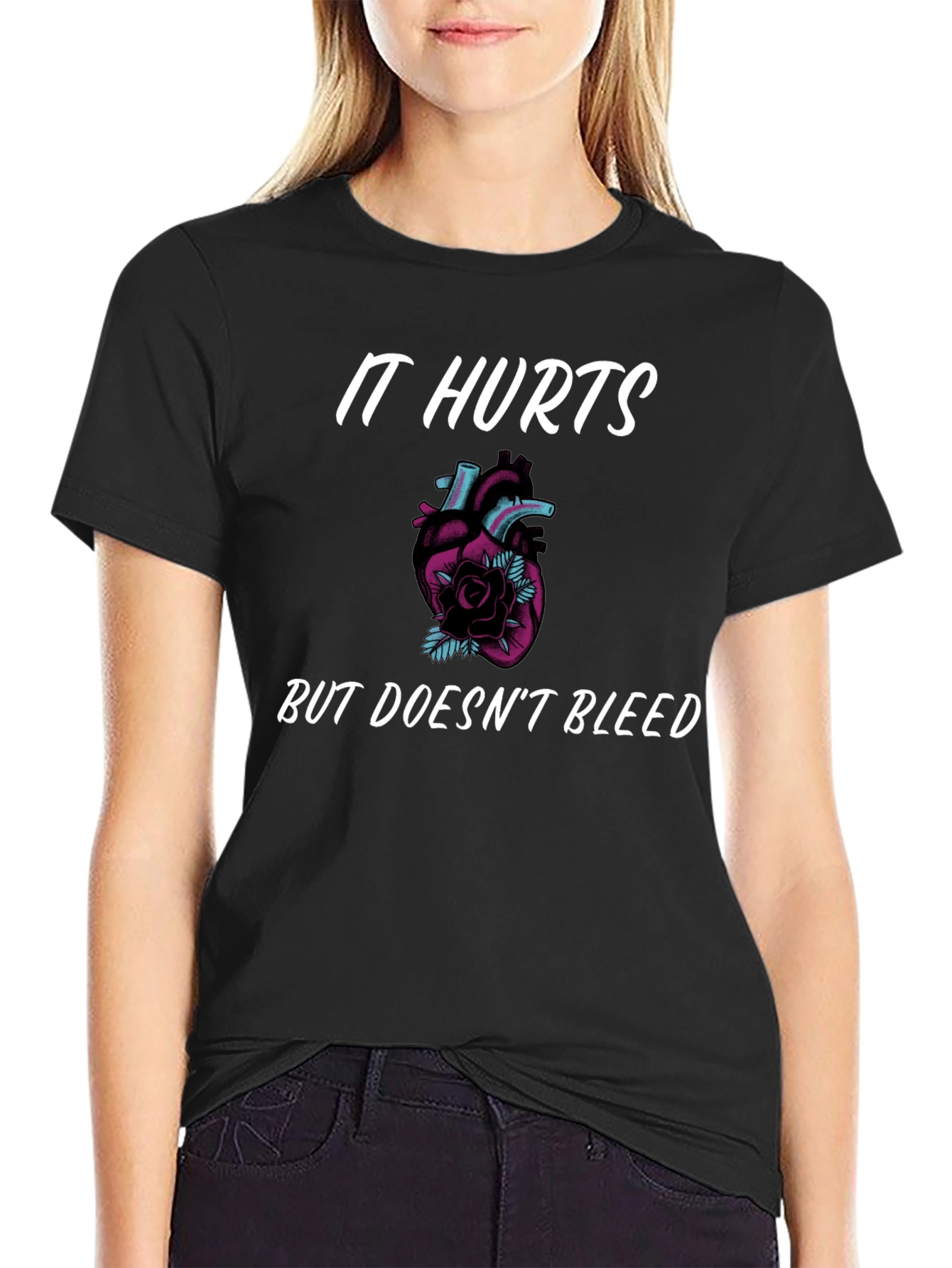 It Hurts But Doesnt Bleed Graphic Tee