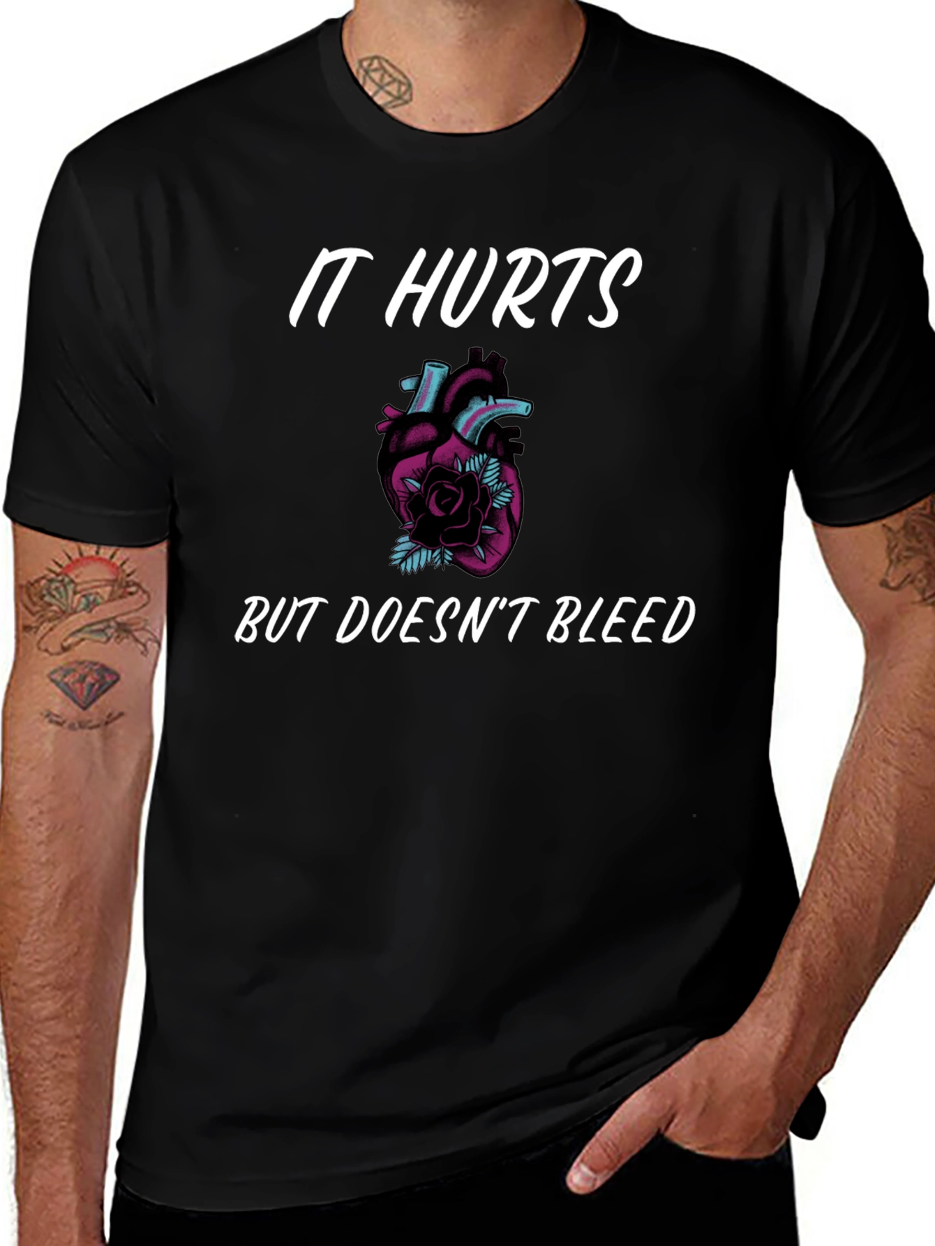 It Hurts But Doesnt Bleed Graphic Tee