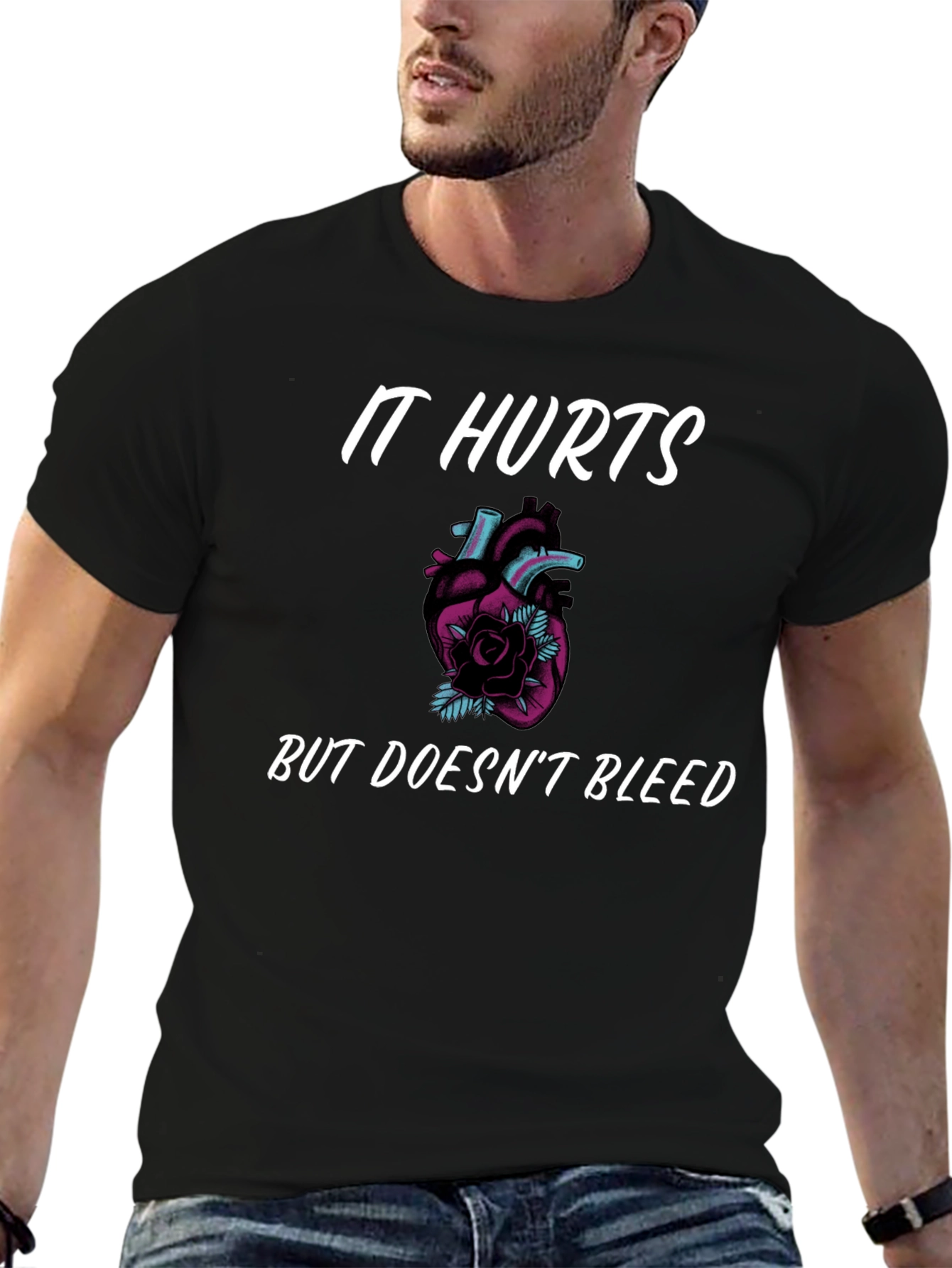 It Hurts But Doesnt Bleed Graphic Tee