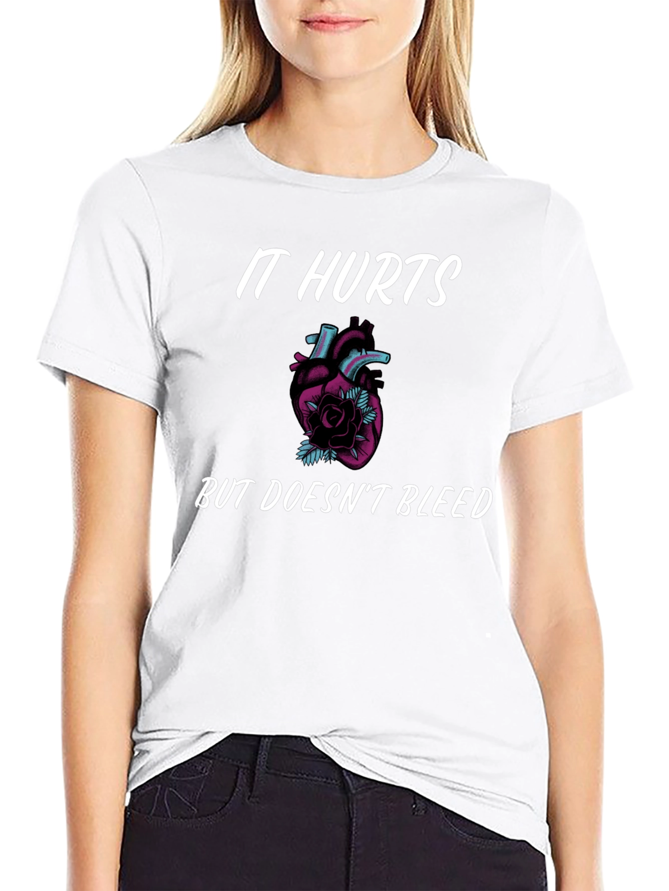 It Hurts But Doesnt Bleed Graphic Tee
