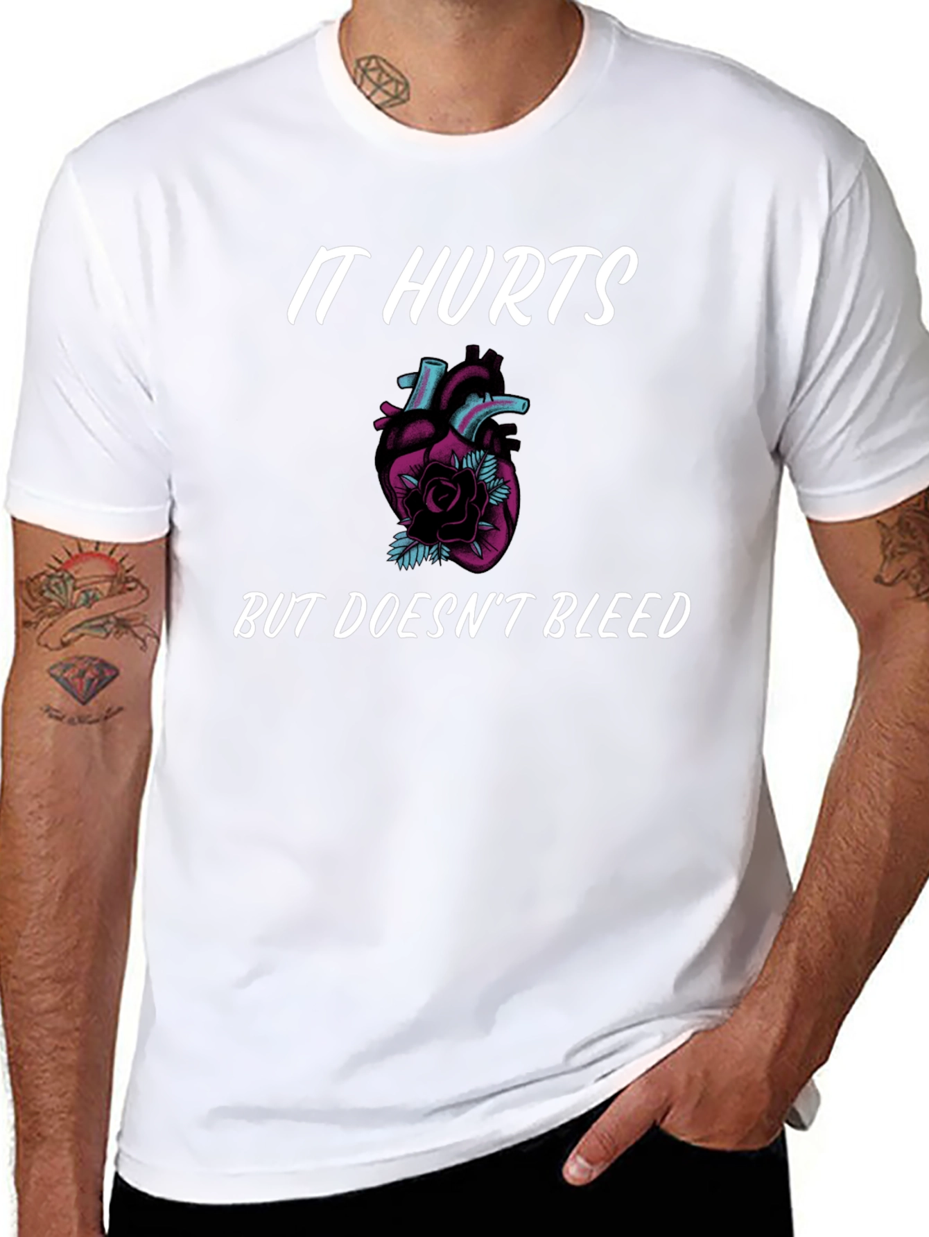 It Hurts But Doesnt Bleed Graphic Tee